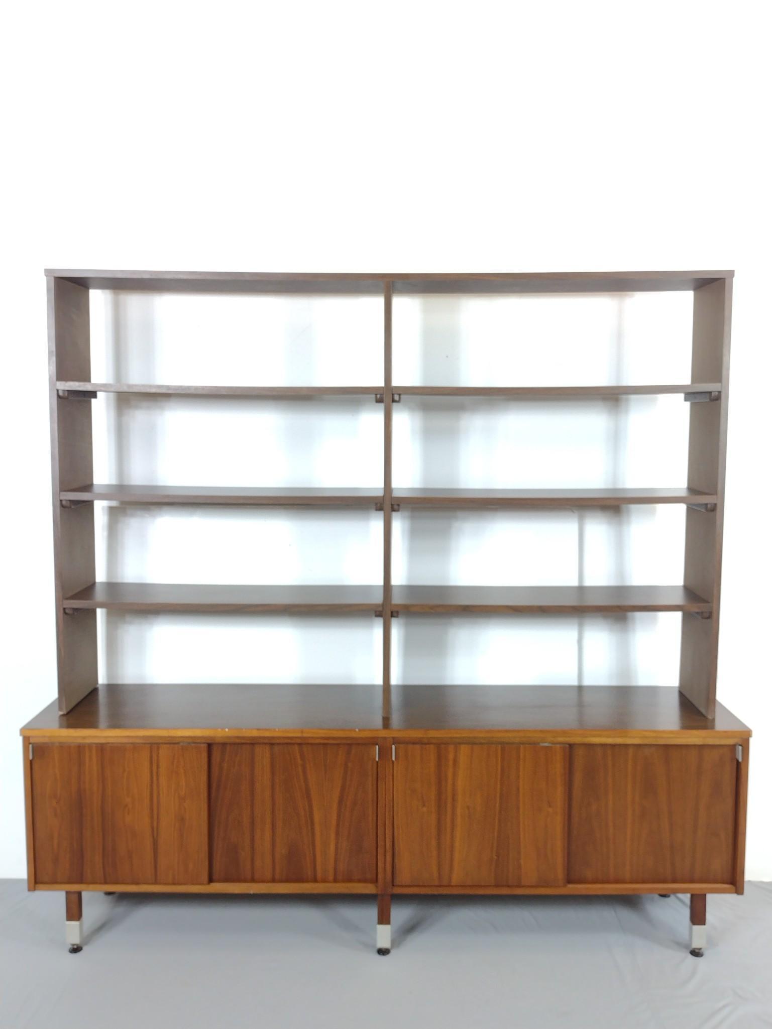 2 Part Mid Century Modern Bookcase / Credenza (1 of 8)