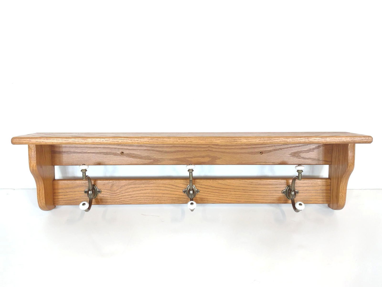 Wall Hanging Shelf With Coat Hooks (1 of 3)