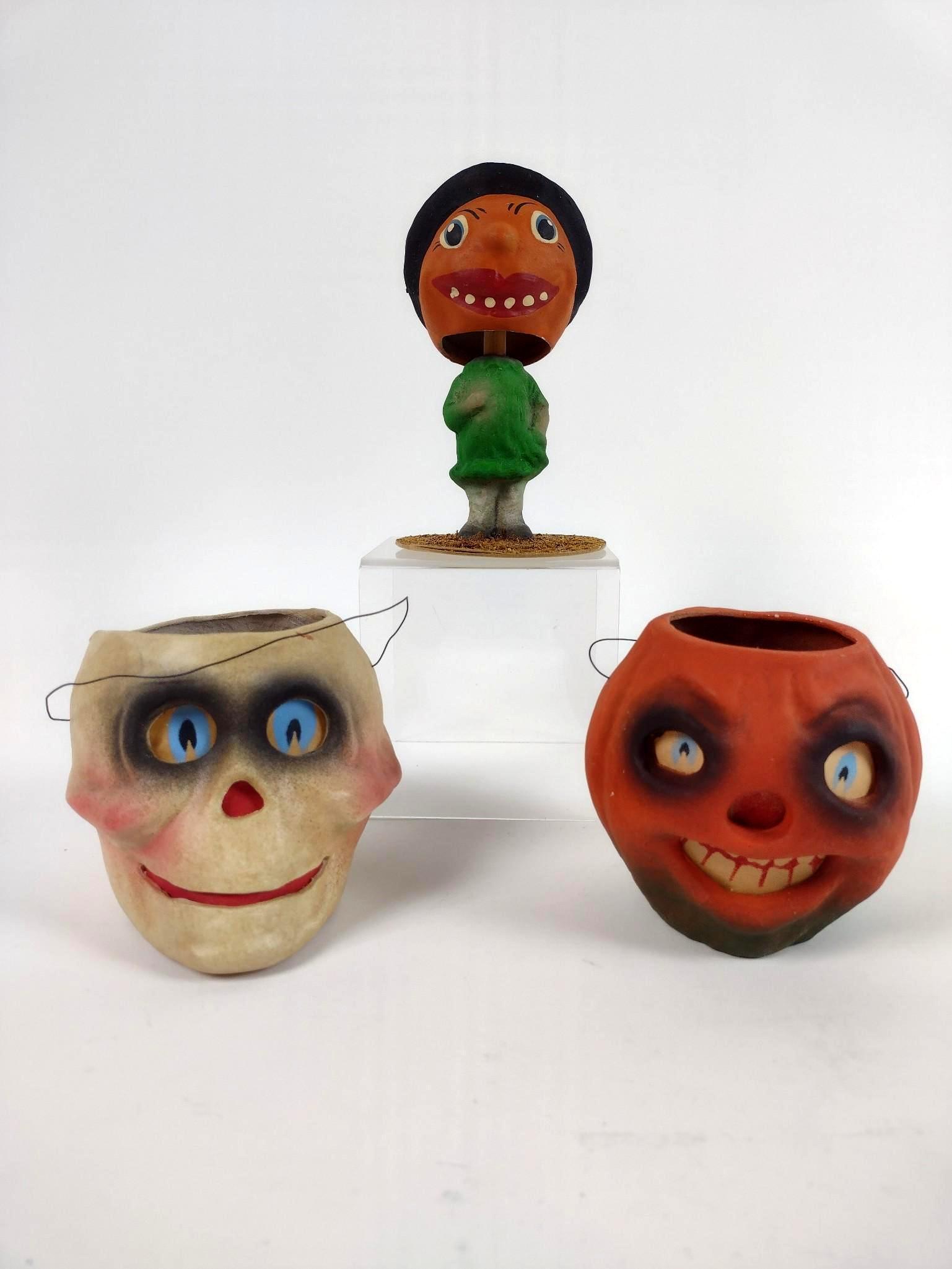 3 Halloween SH Reproductions Bobbleheads and Jack-O-Lanterns (1 of 5)