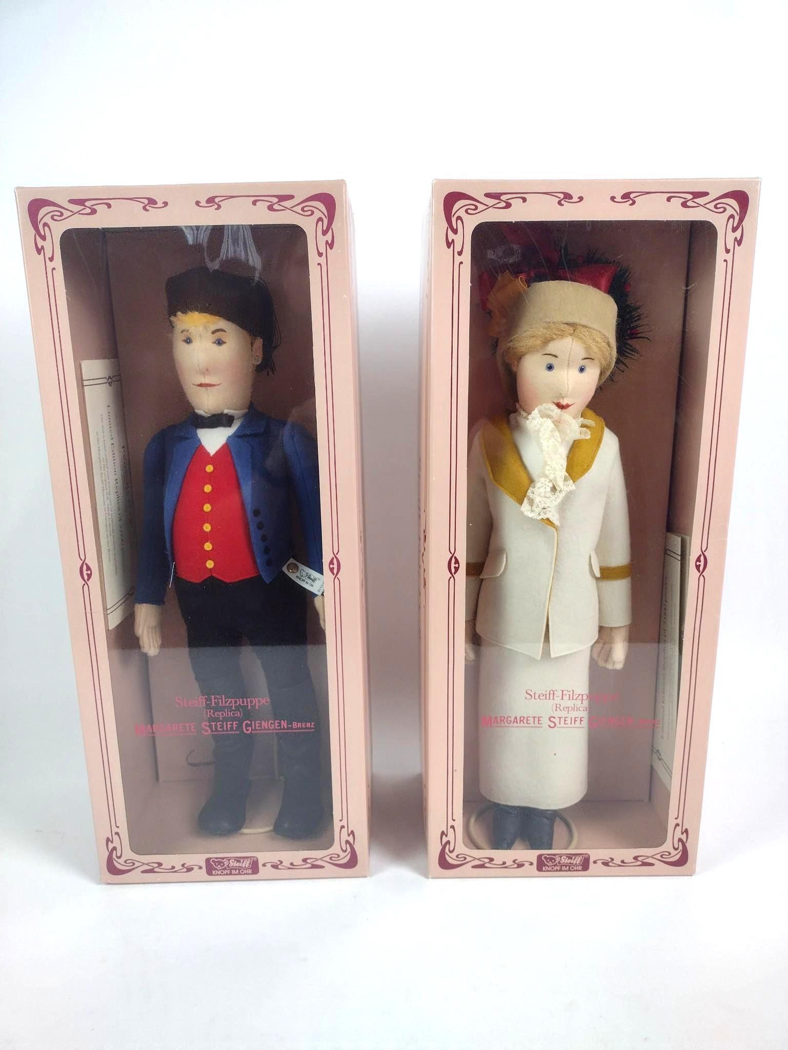 2 Steiff Felt Dolls incl Peasant Man (1 of 7)