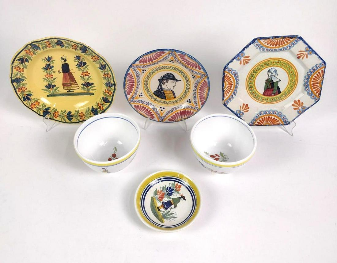 6 Pcs Quimper Ceramics (1 of 4)