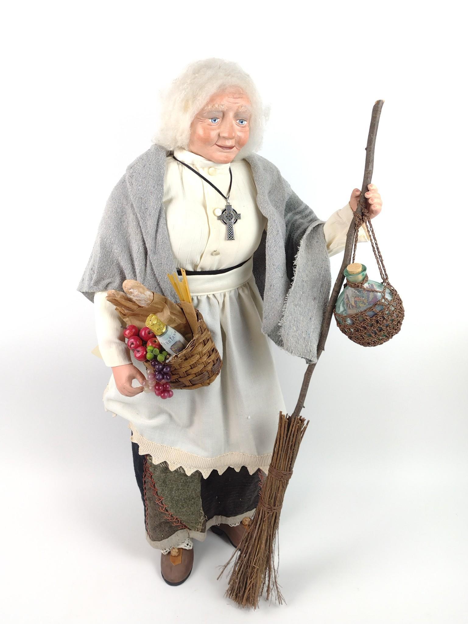 32-1/2" Jean Littlejohn Woman With Broom Figurine (1 of 4)