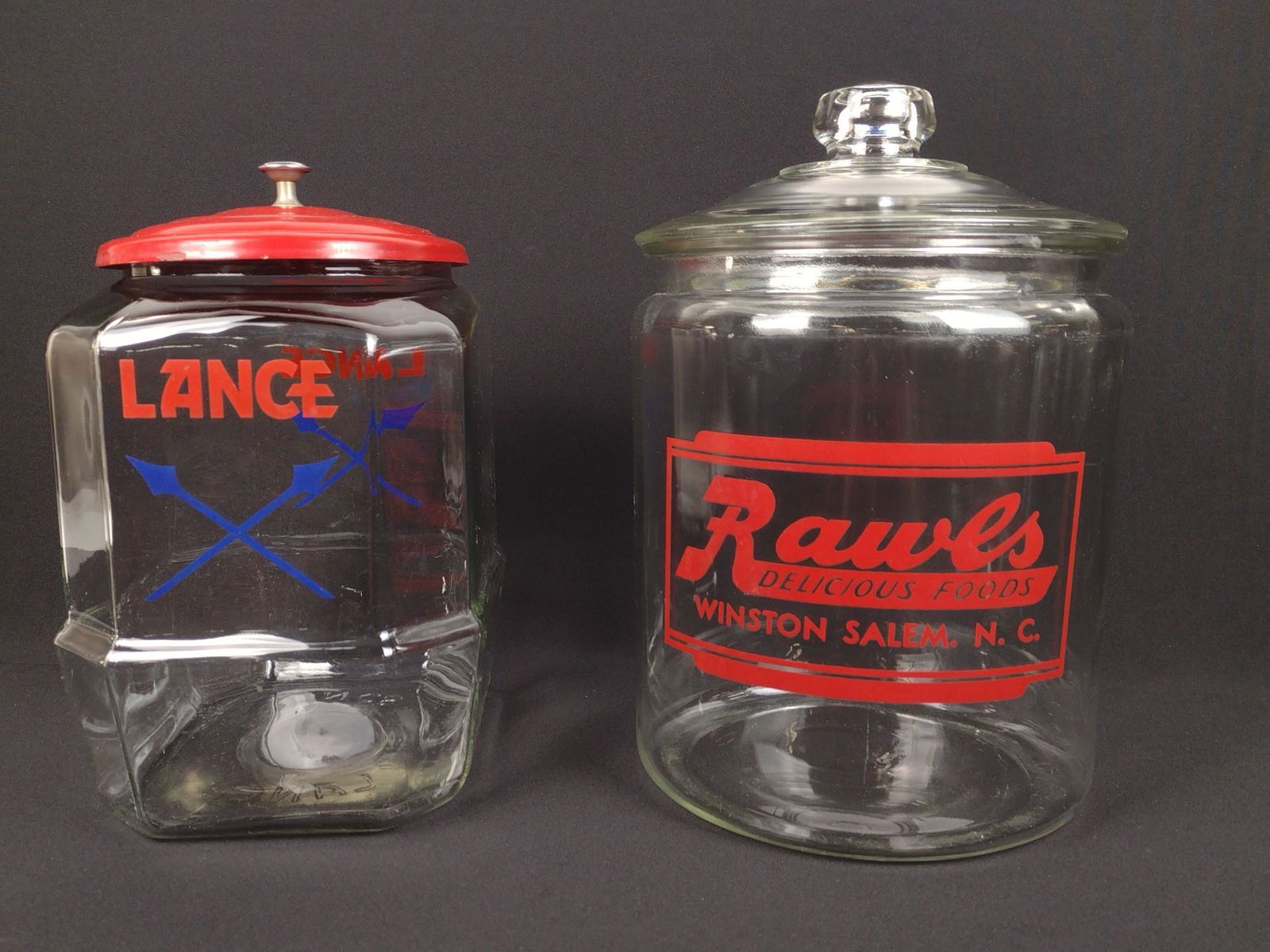 Lance & Rawls Glass Store Canisters (1 of 2)
