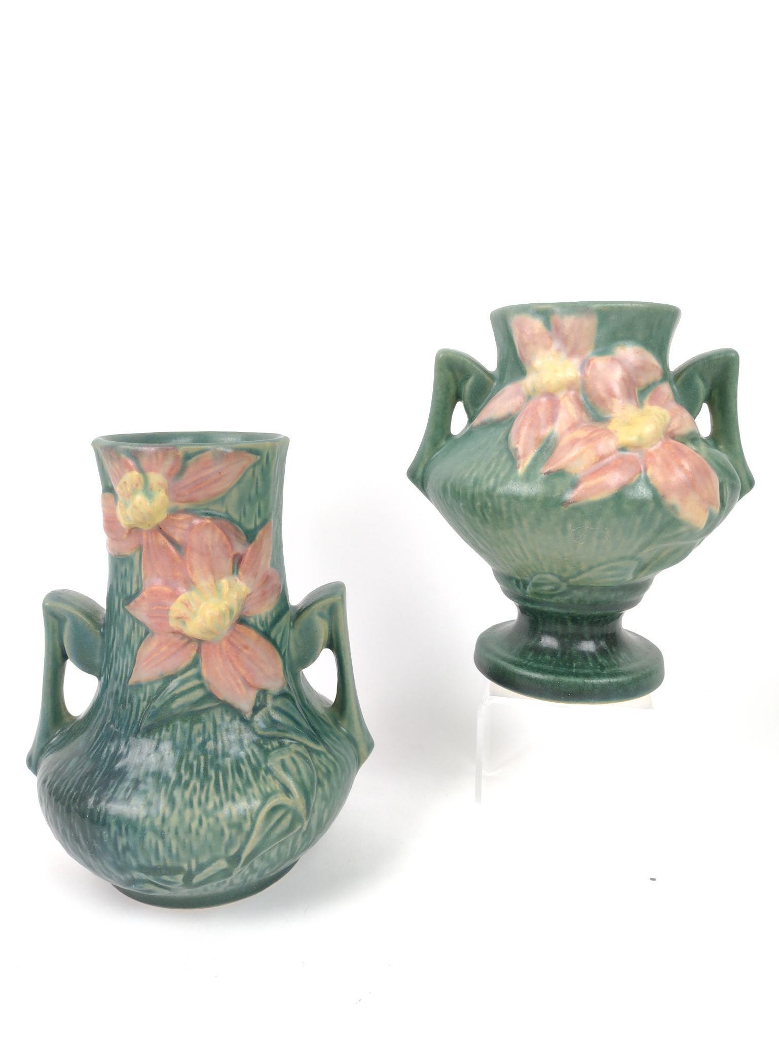 2 Roseville Clematis Vases (1 of 4)