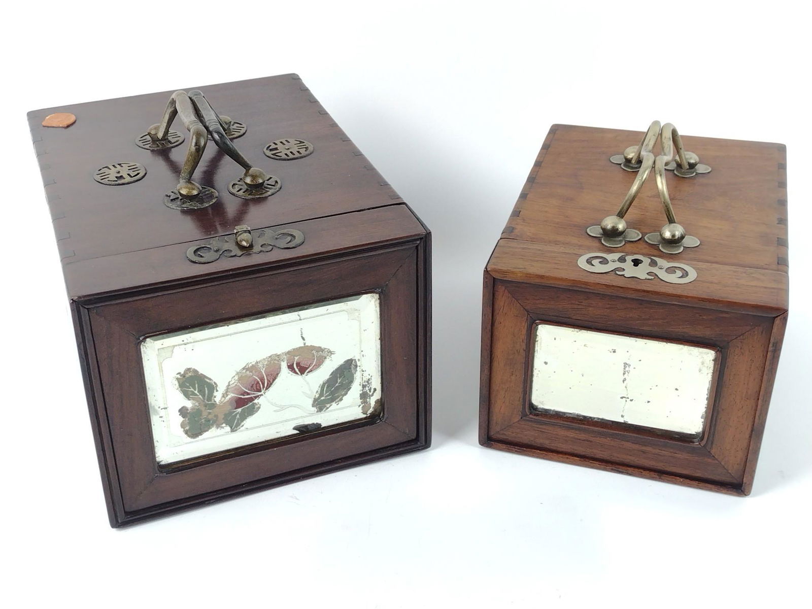 2 Vintage Chinese Wood Slide Dresser Boxes (1 of 8)