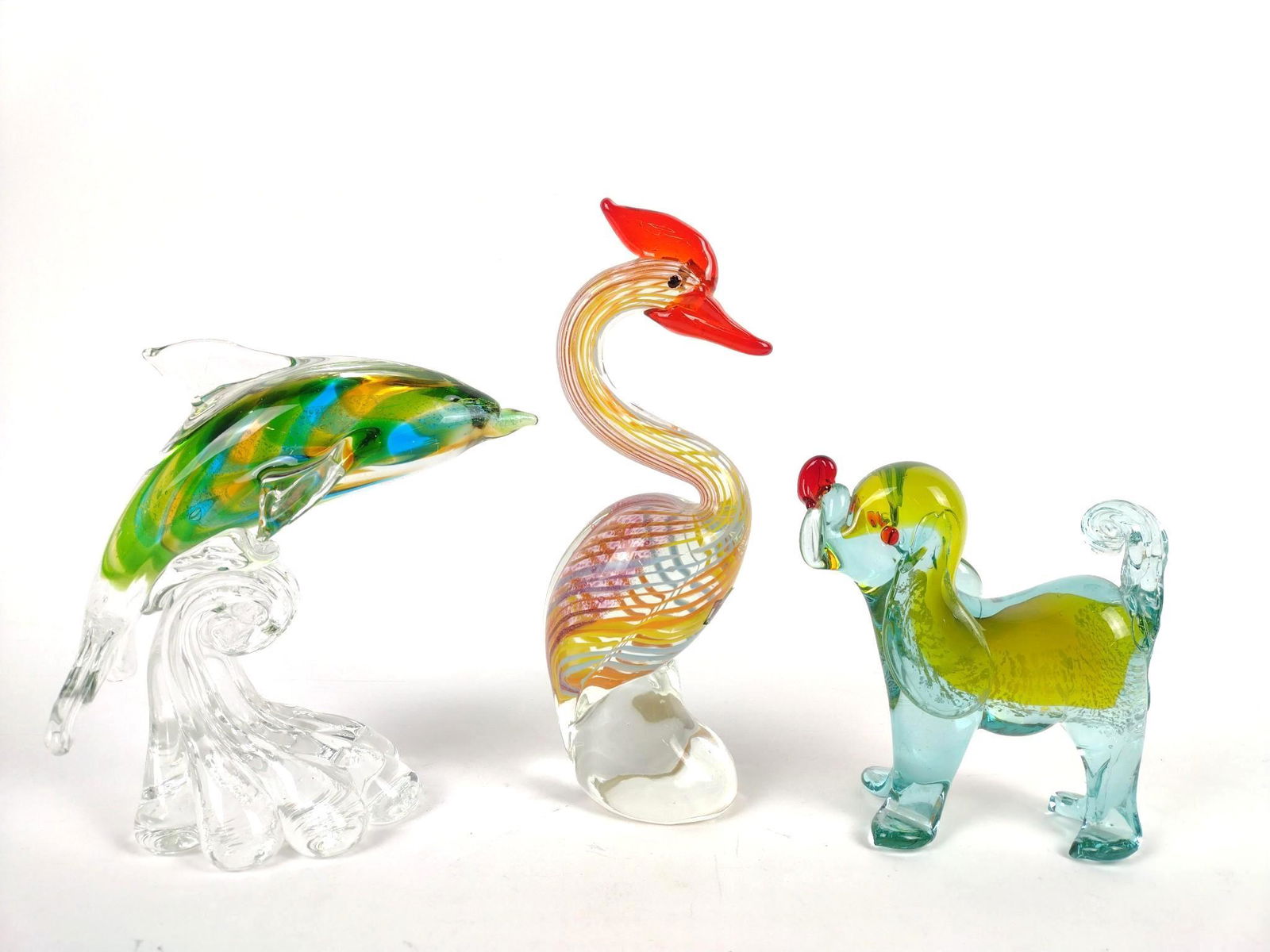 3 Art Glass Animal Figurines Incl Murano (1 of 6)