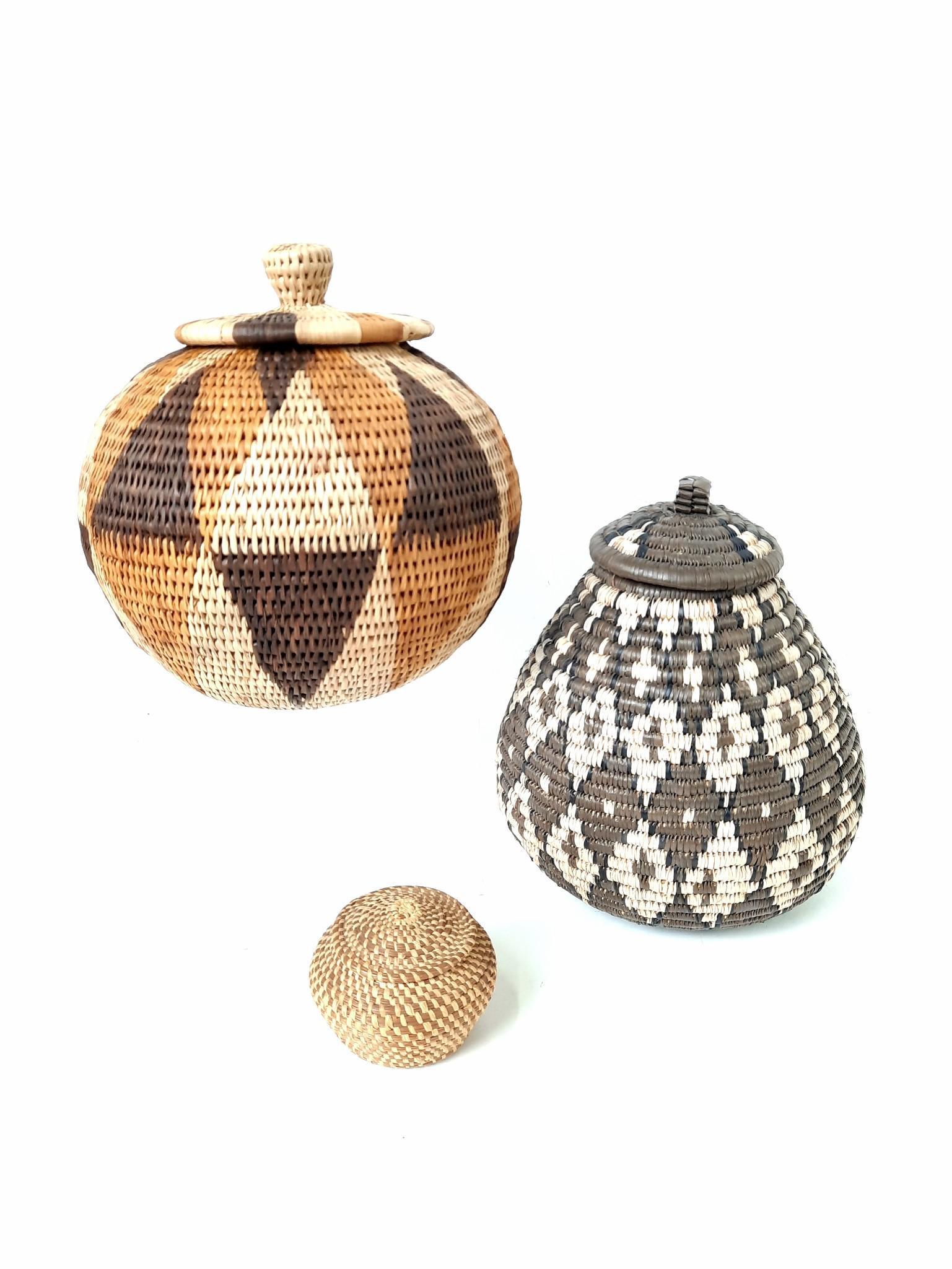 3 South African Zulu Baskets (1 of 4)
