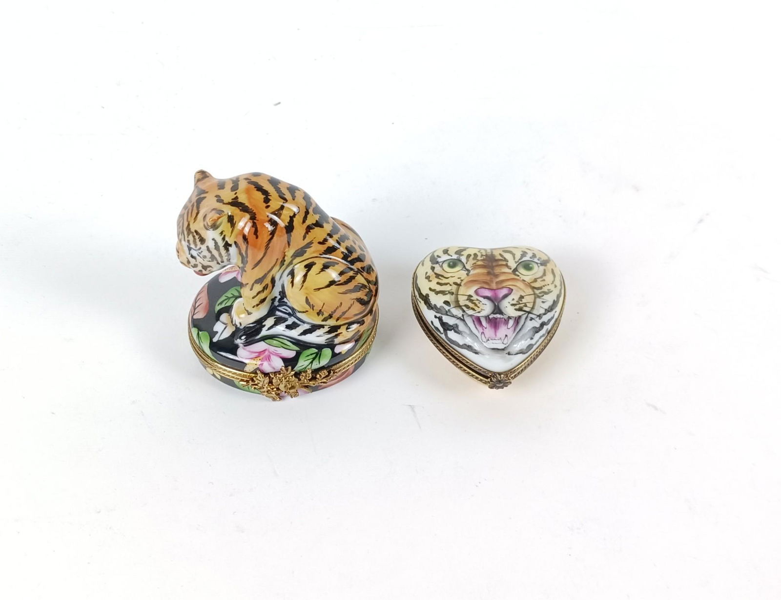 2 Limoges Tiger Trinket Boxes (1 of 4)