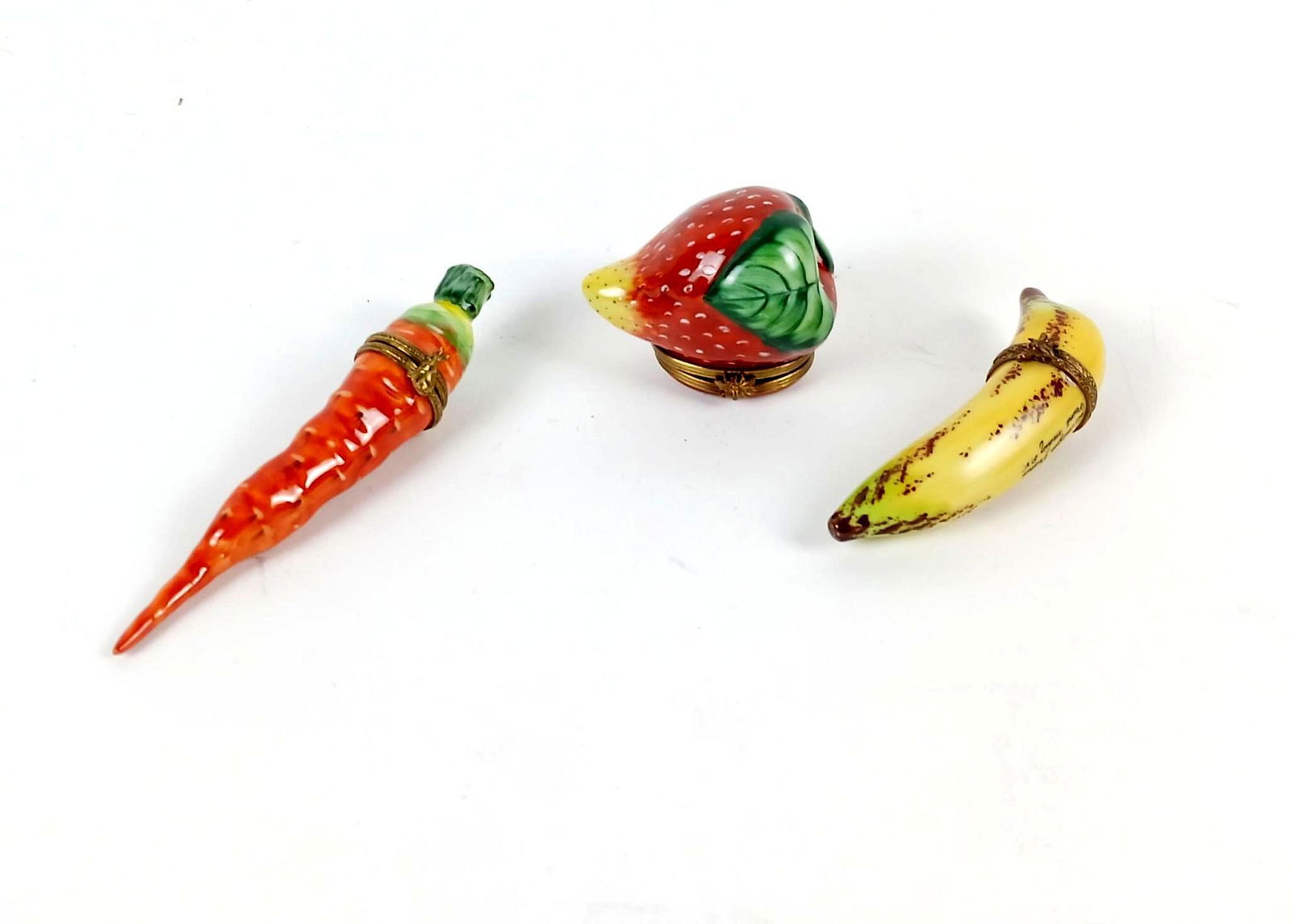 3 Fruit and Vegetable Limoges Trinket Boxes (1 of 10)