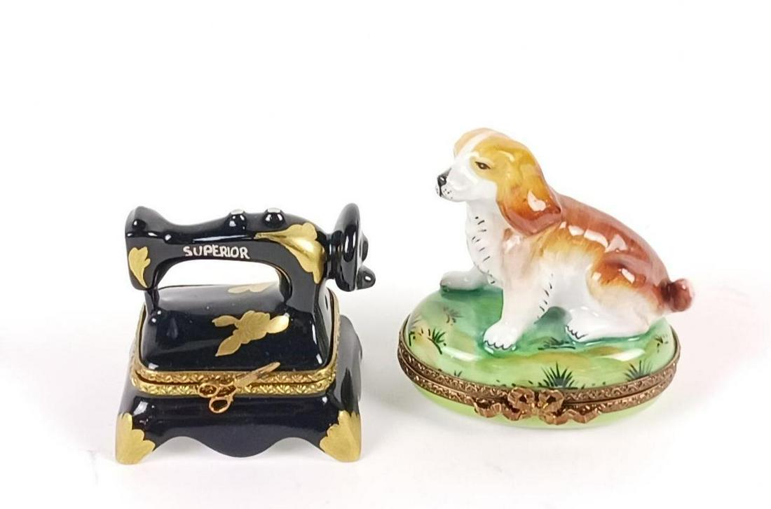 2 Limoges Trinket Boxes incl Sewing Machine (1 of 7)