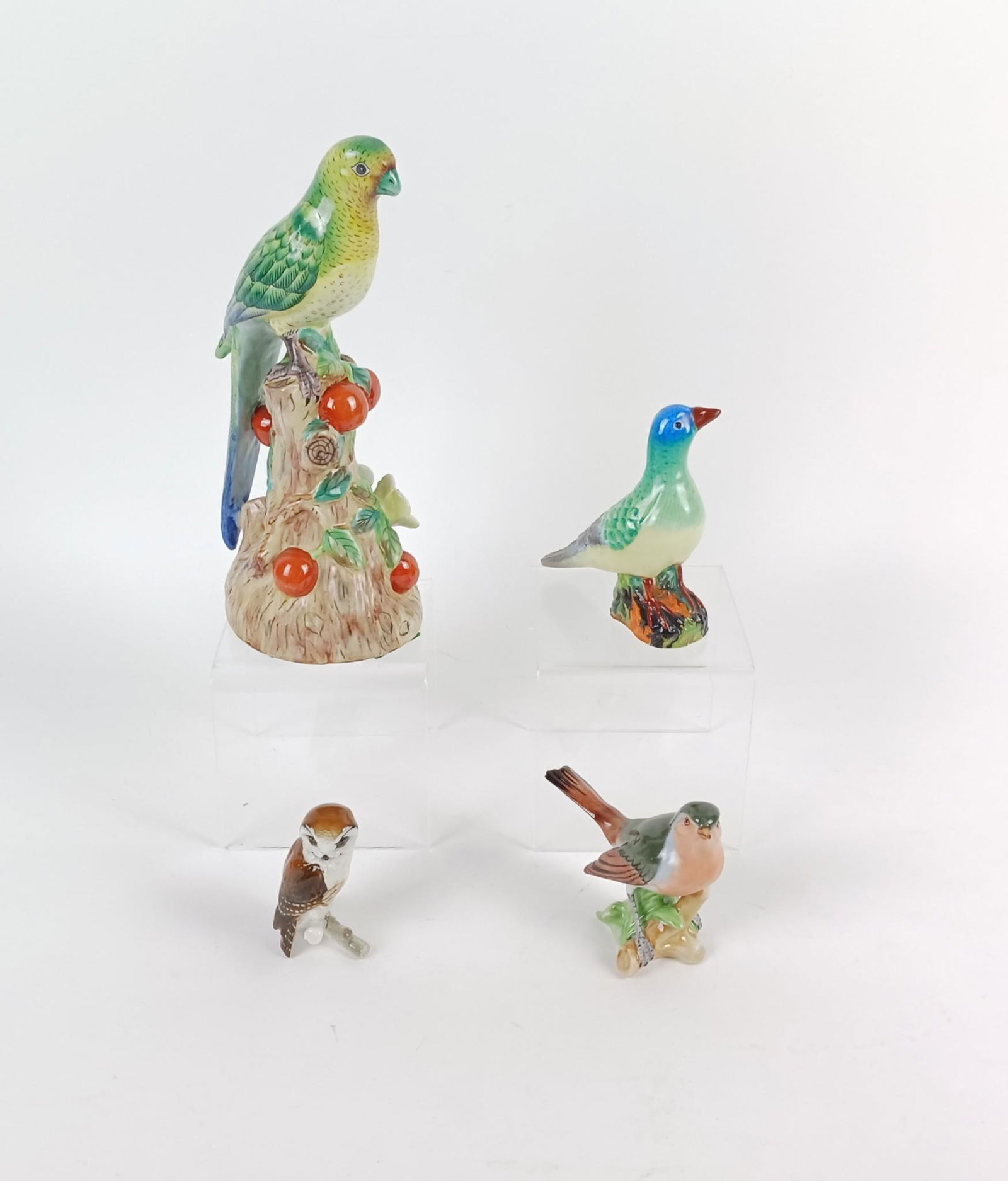 4 Bird Figurines incl Dresden (1 of 5)