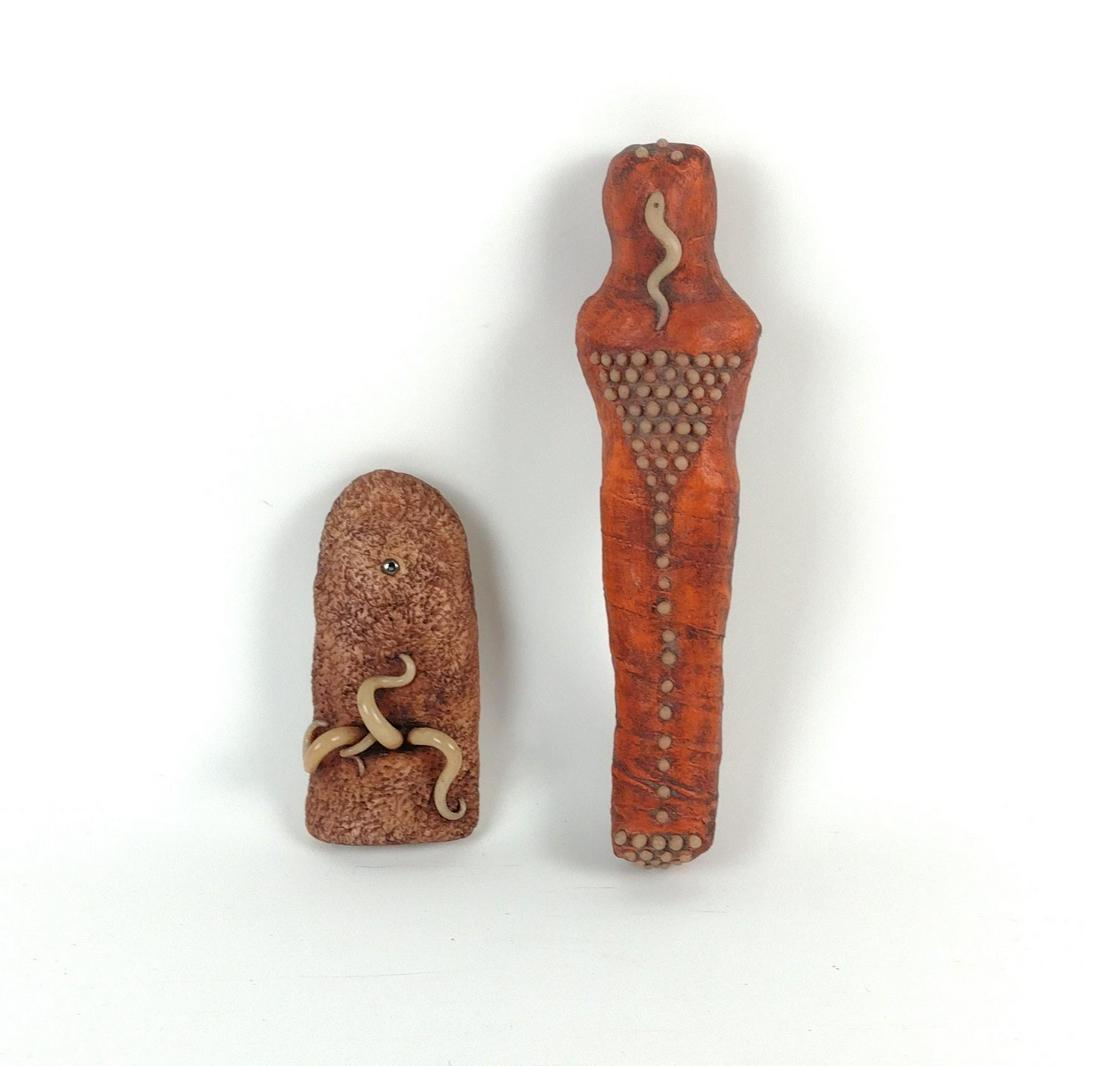 2 Anthony Ciambella Figures: 6-1/2" to 12" high. MEG From the estate of Robert Harman. IMPORTANT: Before bidding, please read the terms and conditions. When you registered for the auction you agreed to these terms and will be req