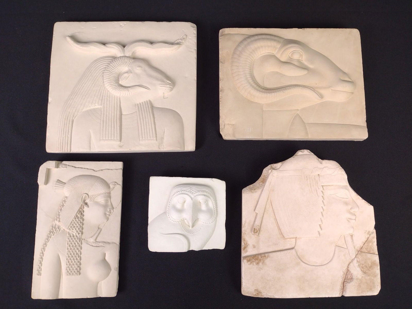 5 Egyptian Style Museum Plaques incl MMA (1 of 11)