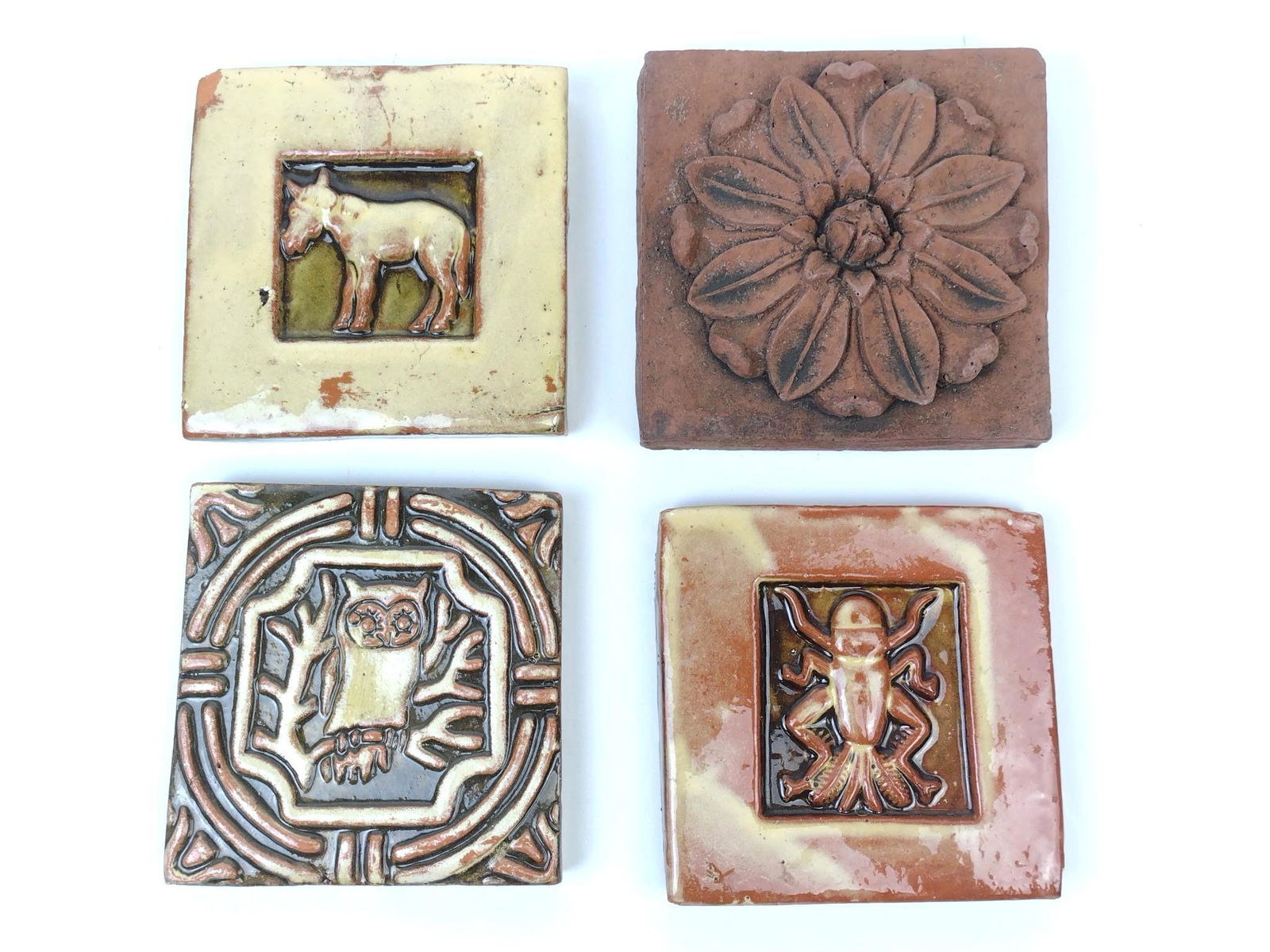 4 Pottery Tiles incl Moravian Tiles Doylestown, PA (1 of 9)