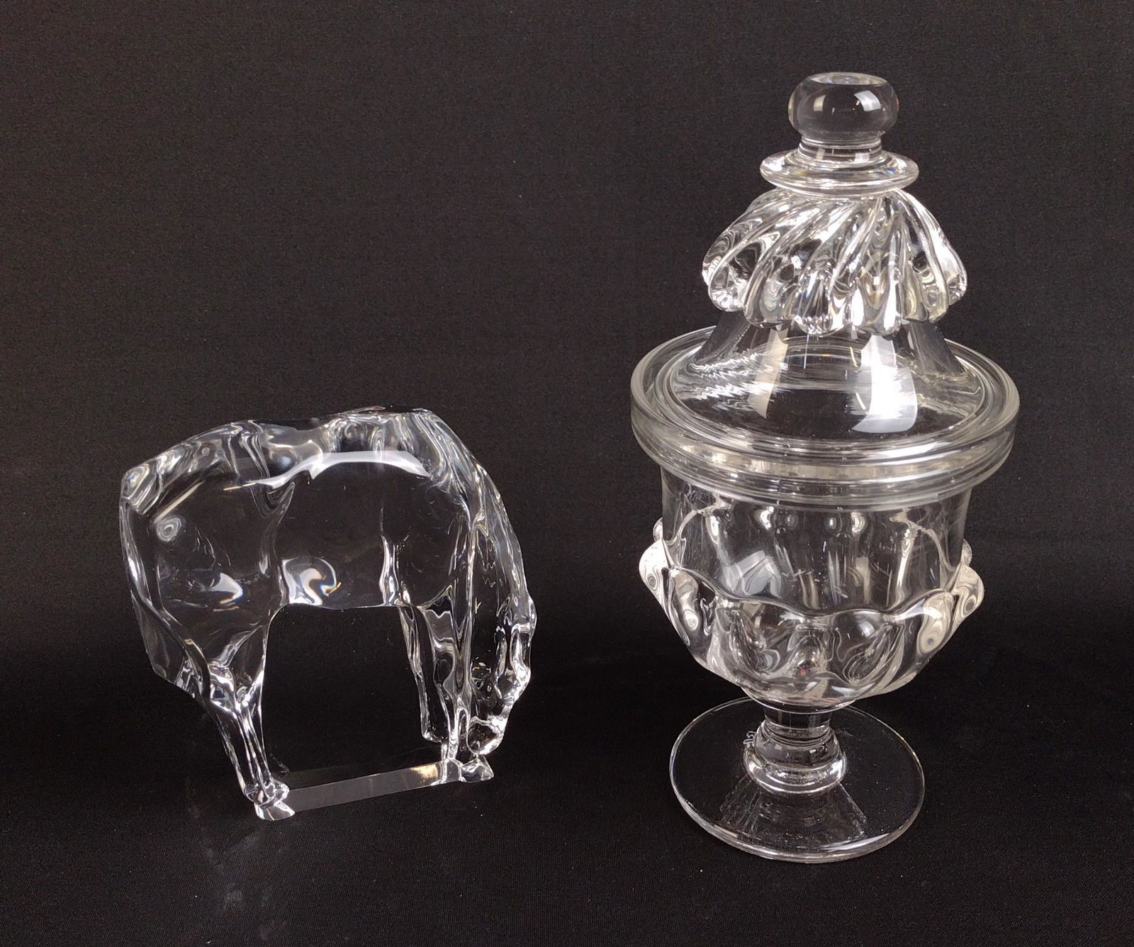 2 Pcs Glass Incl Art Reed Covered Dish (1 of 3)