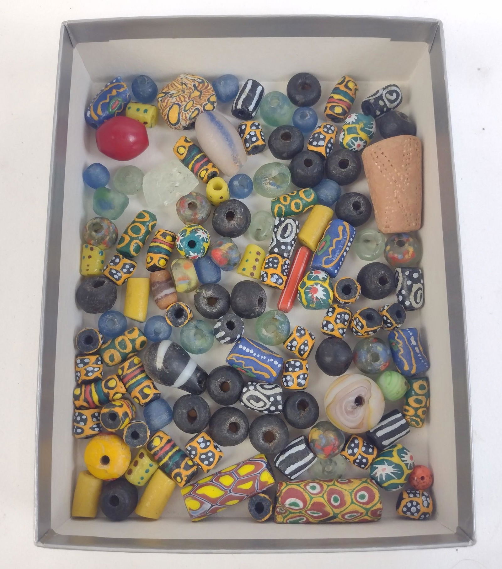 113 African Beads incl Glass & Ceramic (1 of 1)