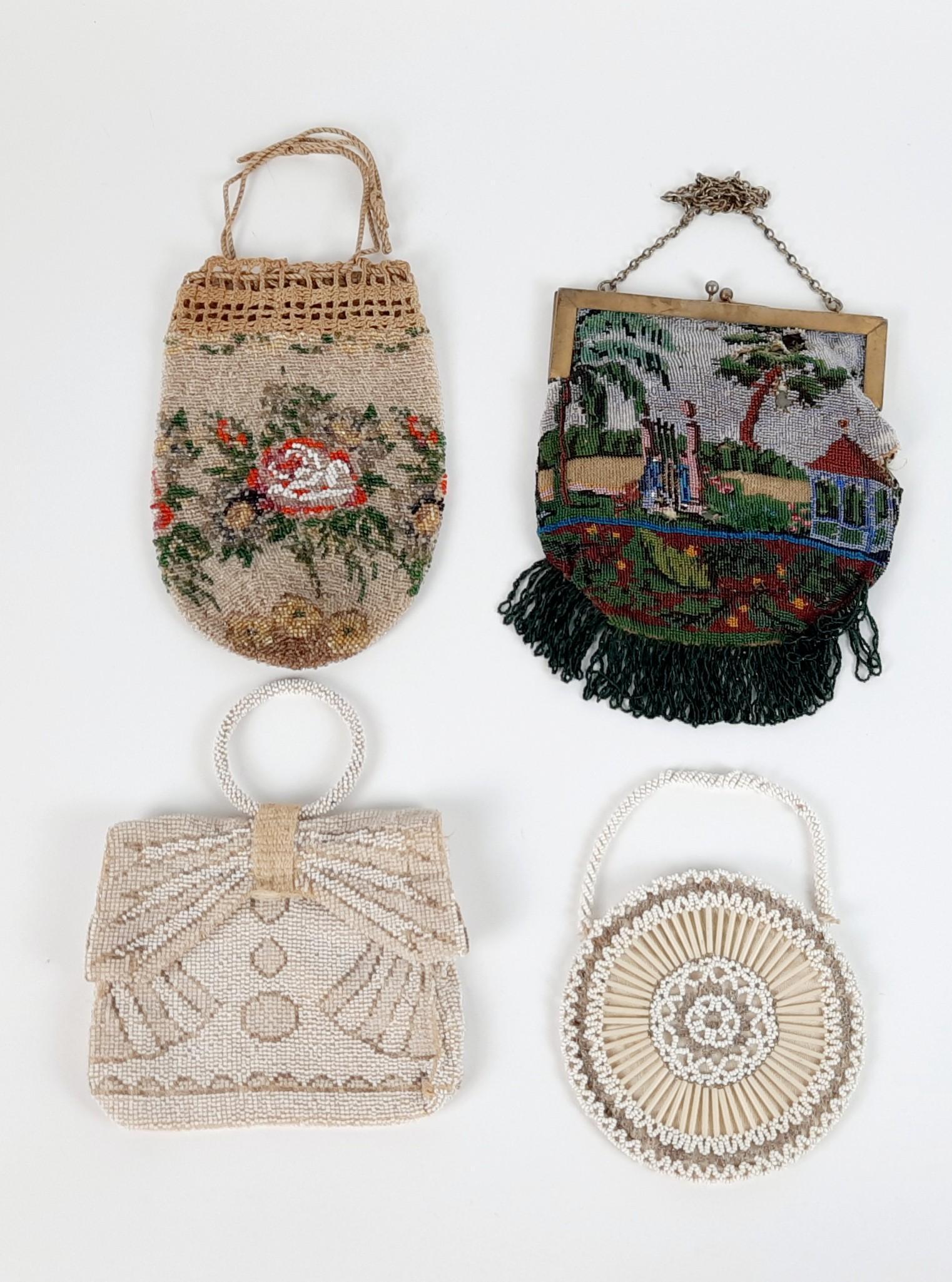 4 Beaded Purses incl Czechosovakian and Scenic (1 of 11)