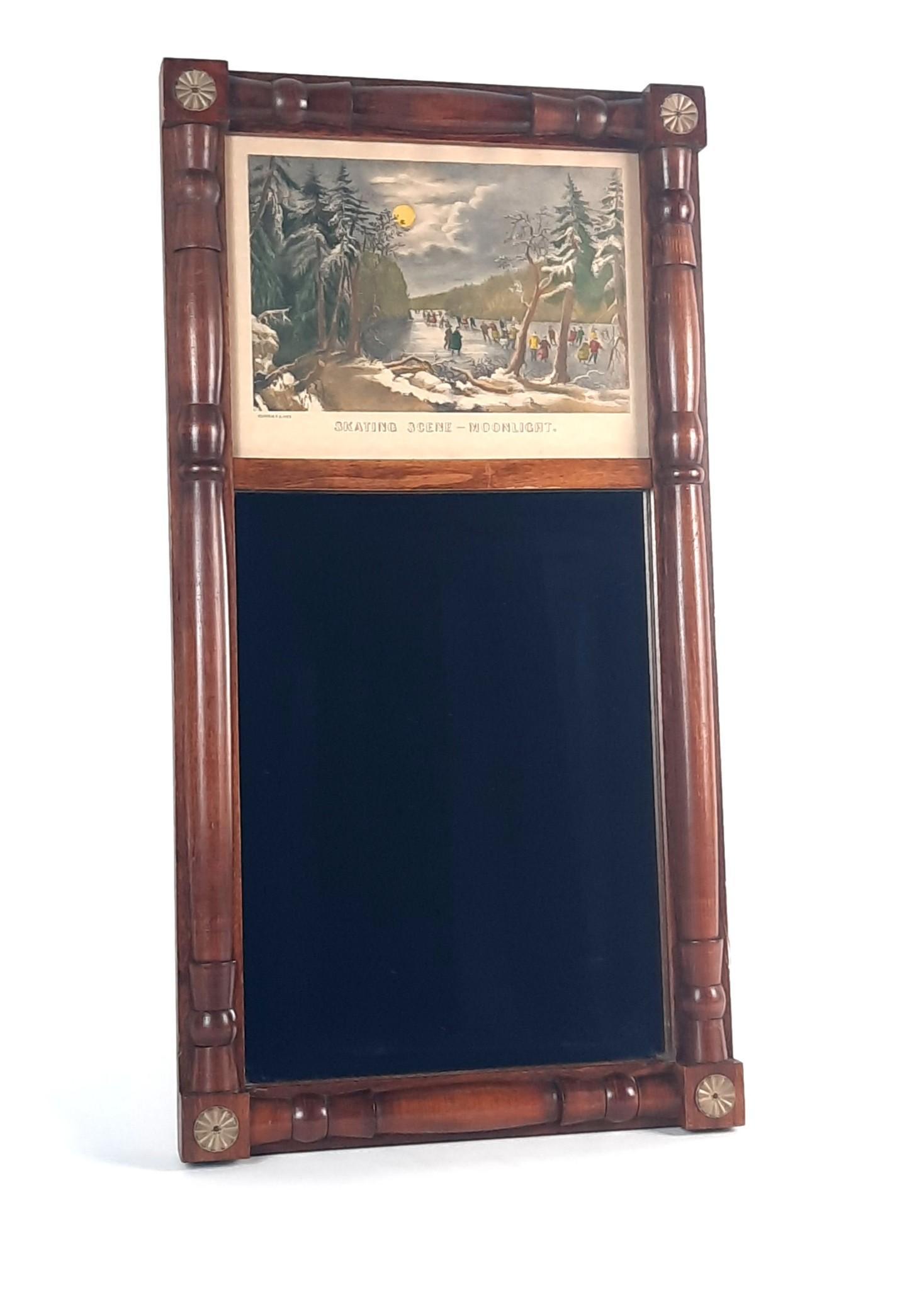 Currier & Ives "Skating Scene - Moonlight" Mirror (1 of 4)