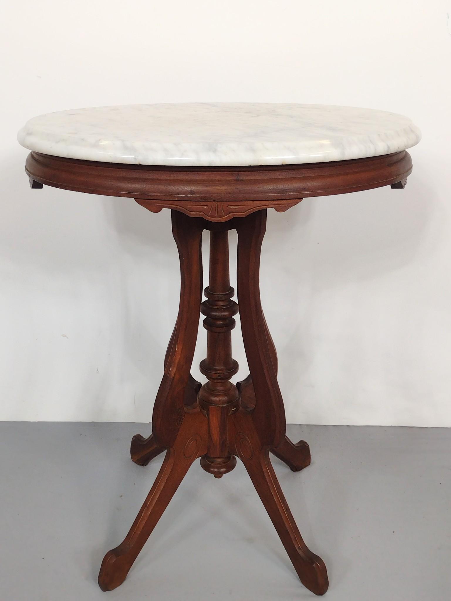 Carved Marble Top Table (1 of 3)
