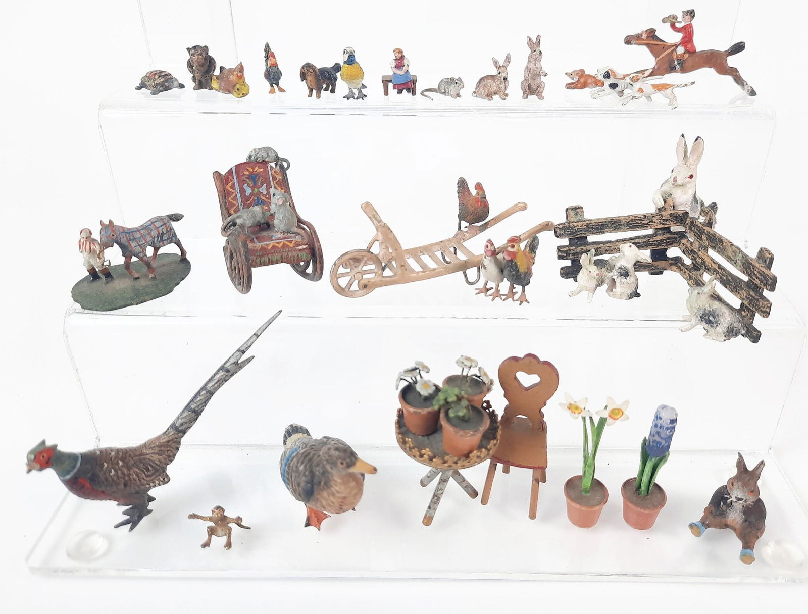 24 Miniature Vienna Bronze Figurines incl Animals (1 of 9)