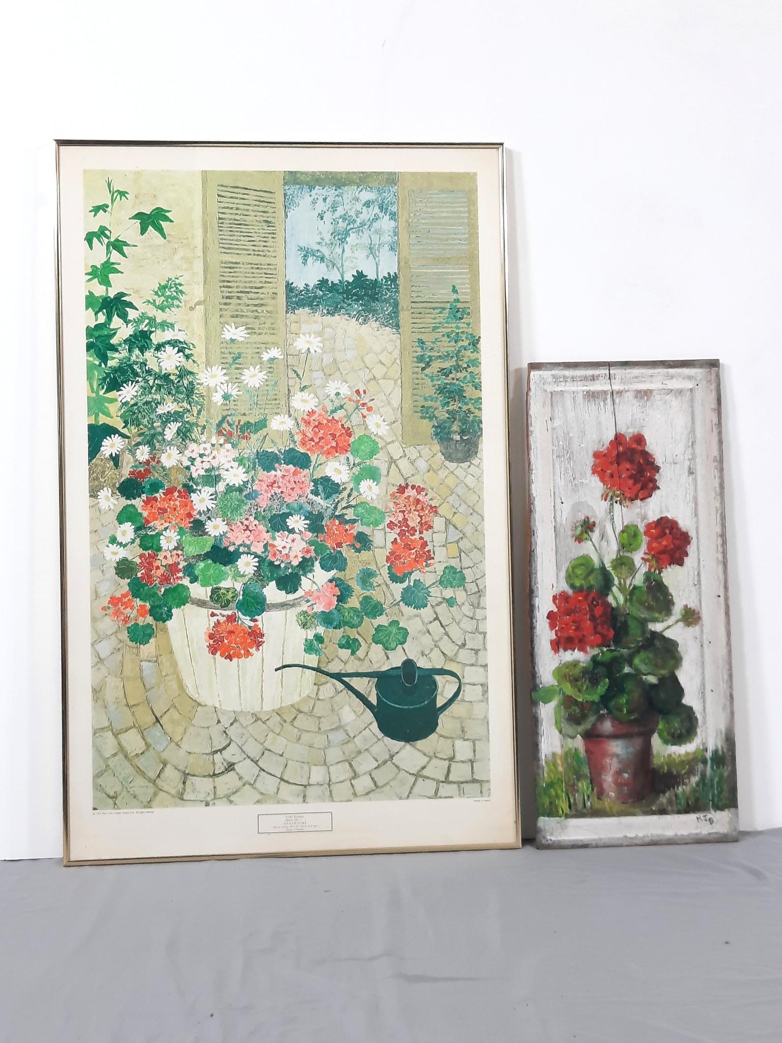 Geranium Painting and Lydia Kennedy Print (1 of 3)