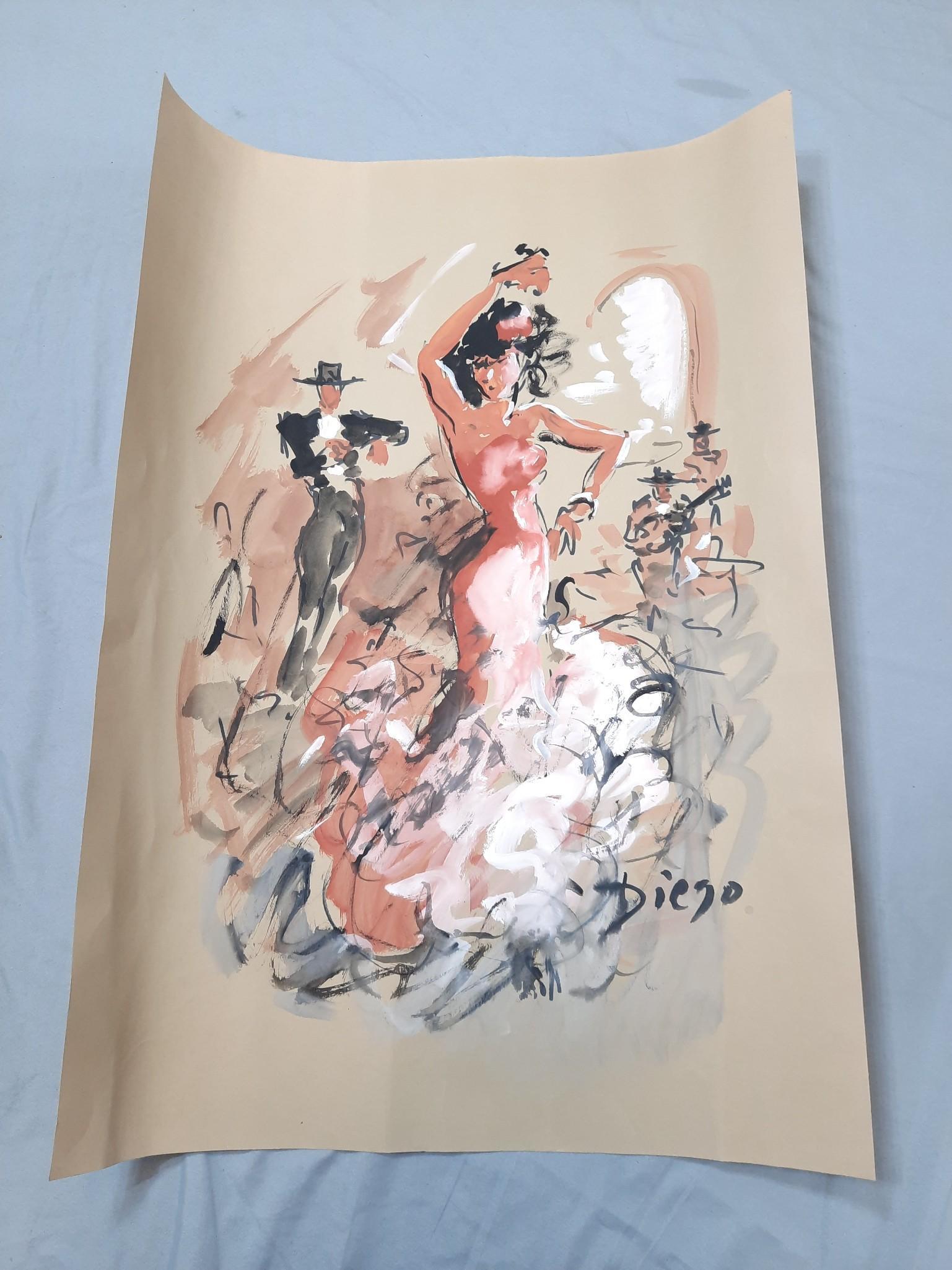 Antonio Diego Voci  Dancers Watercolor (1 of 3)
