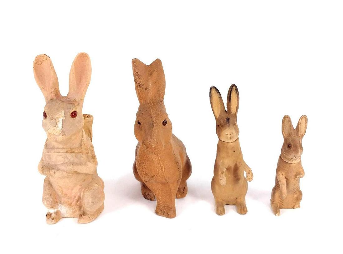 4 Papier Mache Rabbits incl Candy Contains (1 of 5)