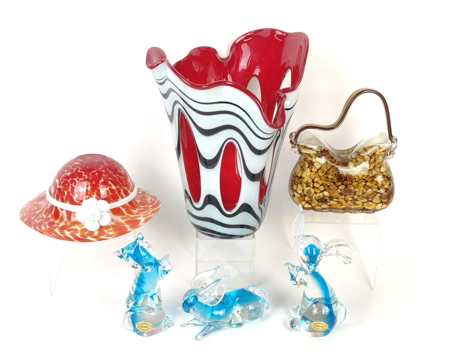 6 Pcs Art Glass incl Murano Animals (1 of 18)