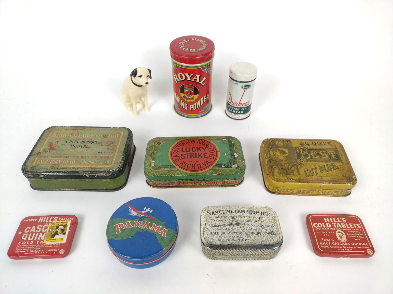 10 Advertising Tins Incl Lucky Strike (1 of 2)