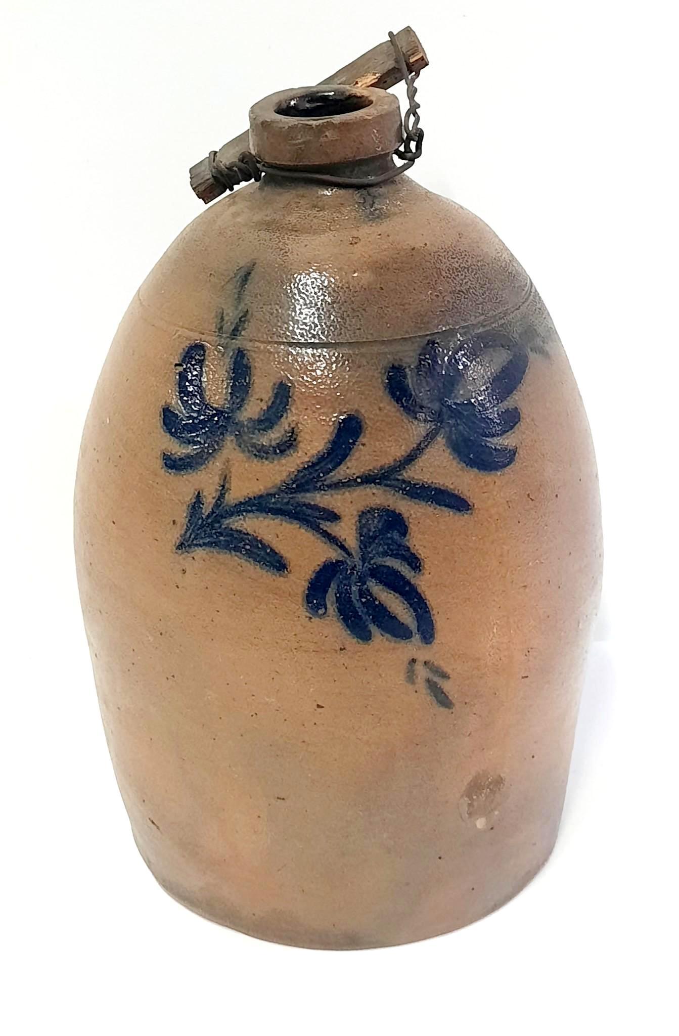 2 Gallon Cobalt Decorated Stoneware Jug (1 of 7)