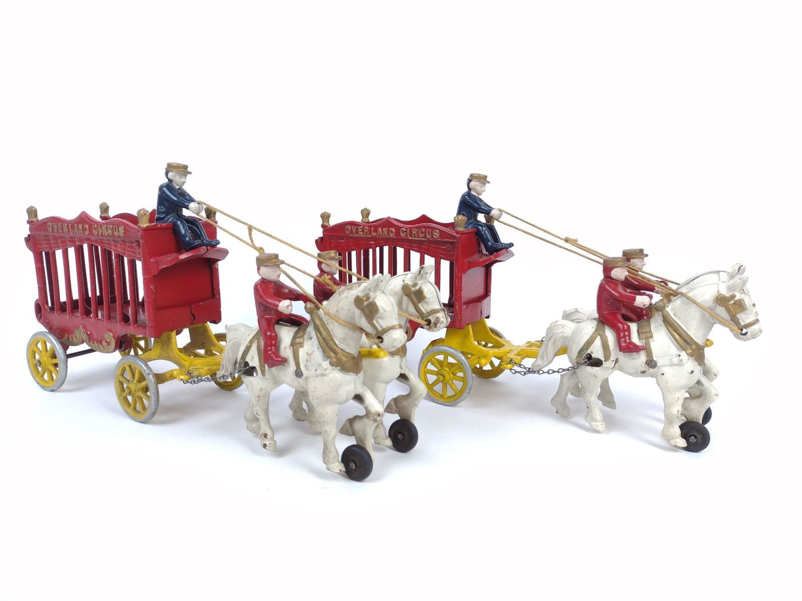 2 Cast Iron Attrib. Kenton Overland Circus Wagons (1 of 6)