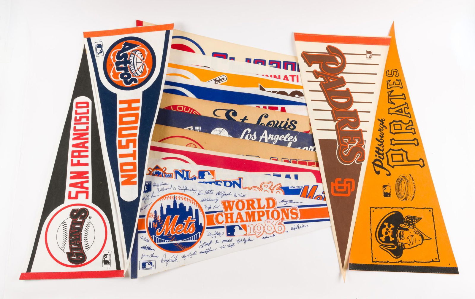 14 1980's Pennants incl 1986 World Champion Mets (1 of 15)
