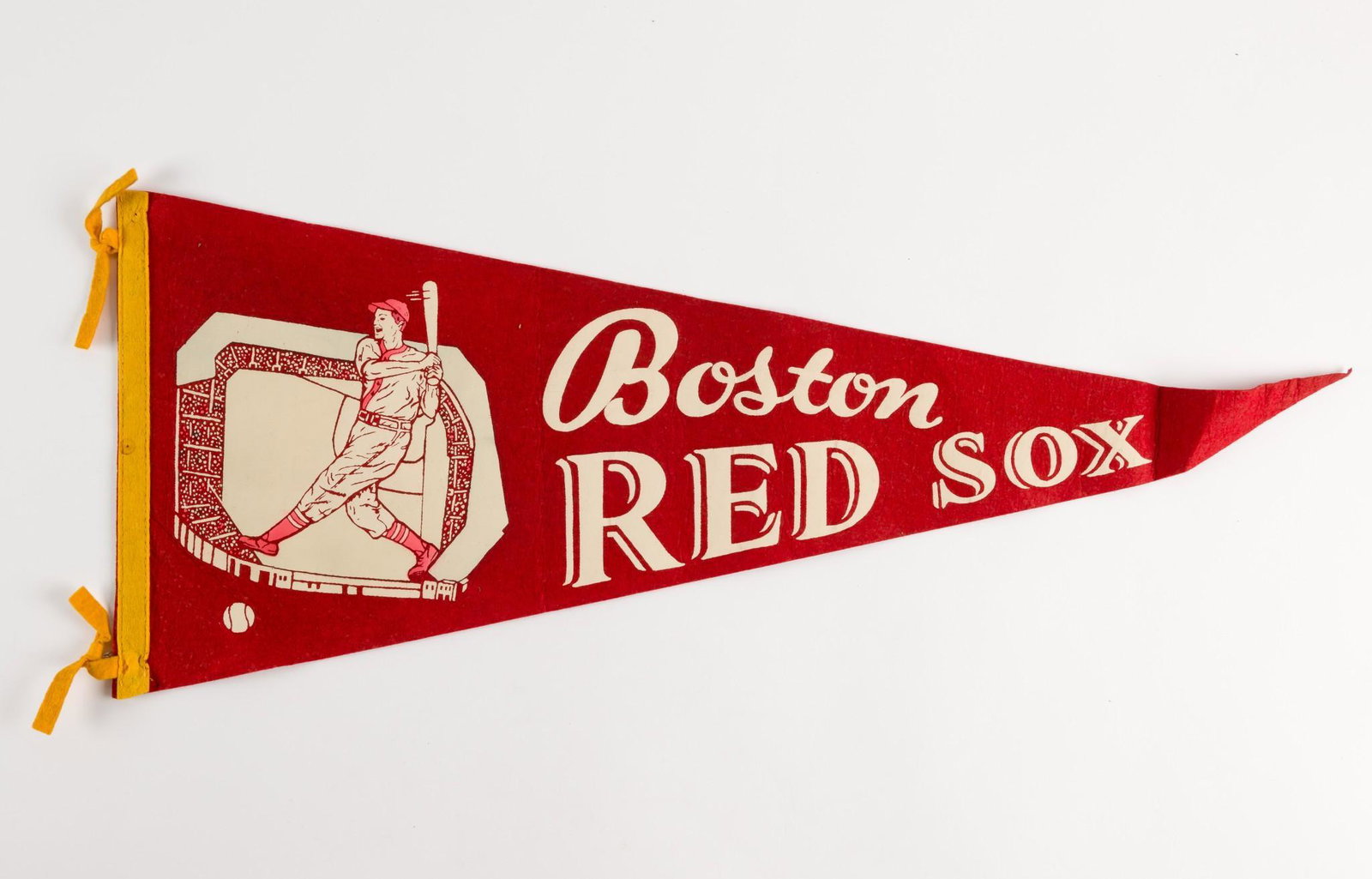 1970's Boston Red Sox Pennant: 28-1/2" long. MEG/DB IMPORTANT: Before bidding, please read the terms and conditions. When you registered for the auction you agreed to these terms and will be required to comply with them.