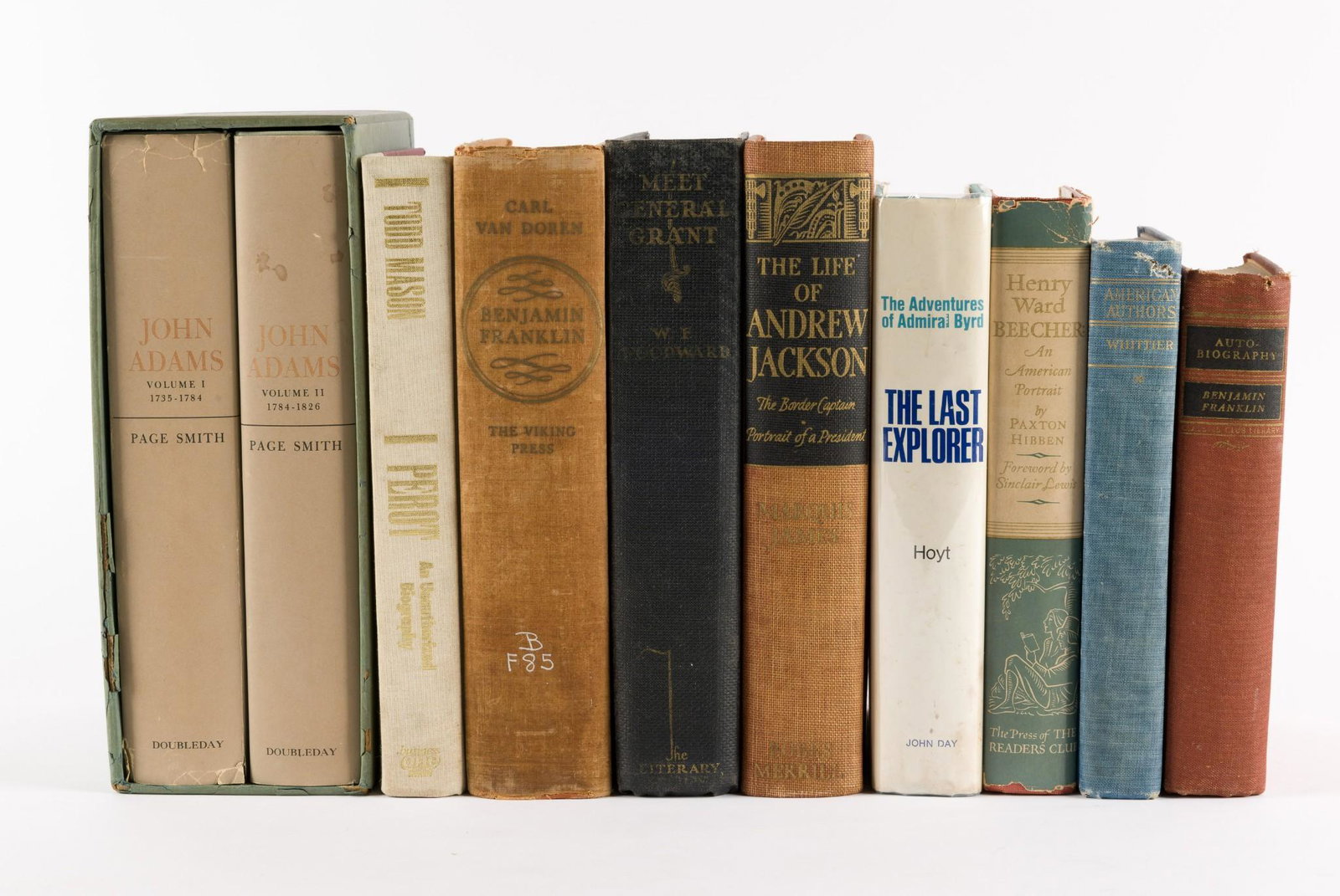 10 Assorted Americana Books Incl. John Adams, Ulysses S. Grant (1 of 3)