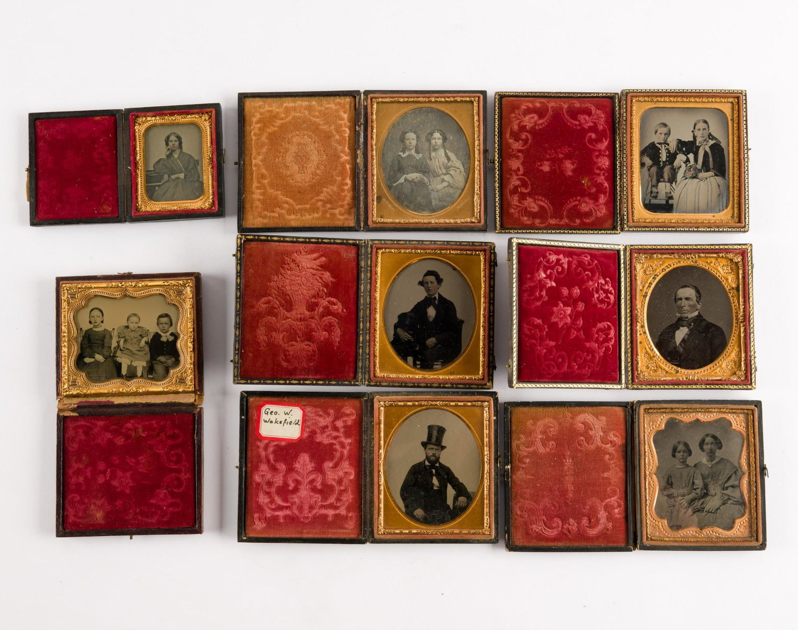 8 1860s-70s Cased Images Incl. Children & Dog (1 of 9)