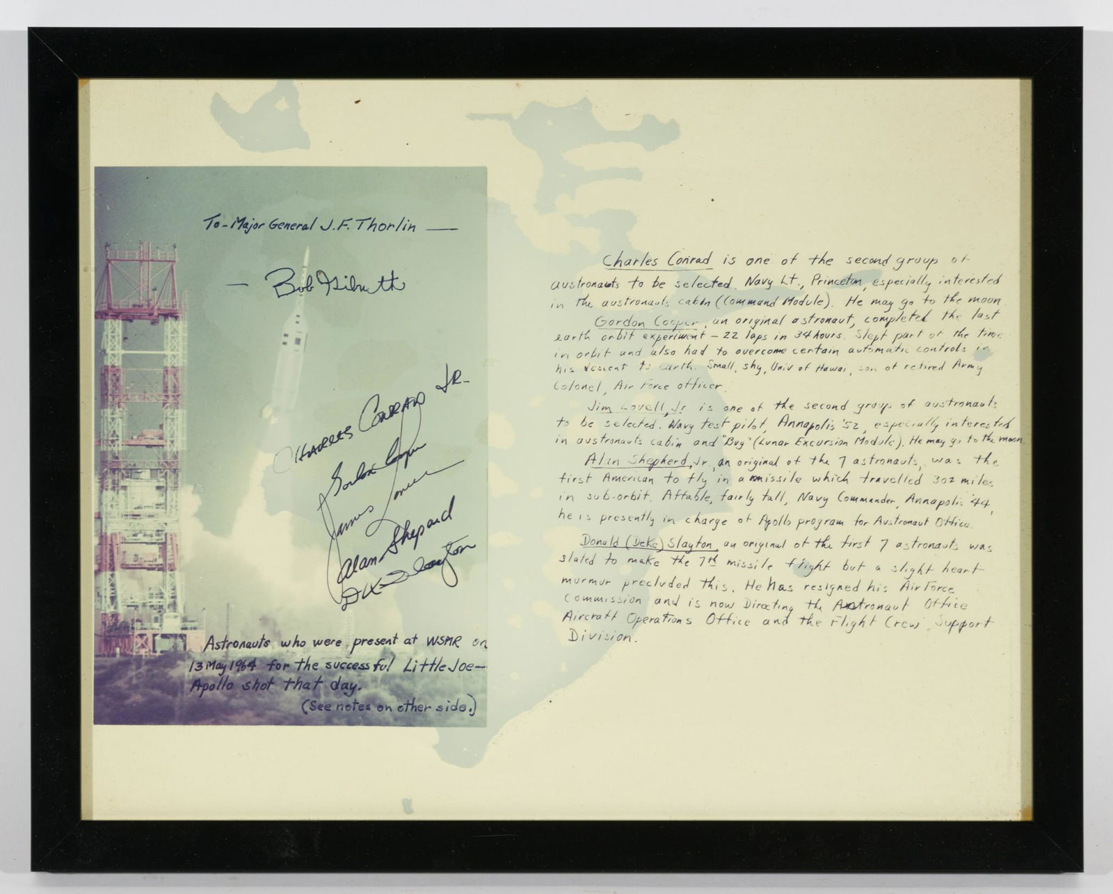 1964 Apollo Photo With 5 Signatures - Incl. Alan Shepherd & Jim Lovell (1 of 3)