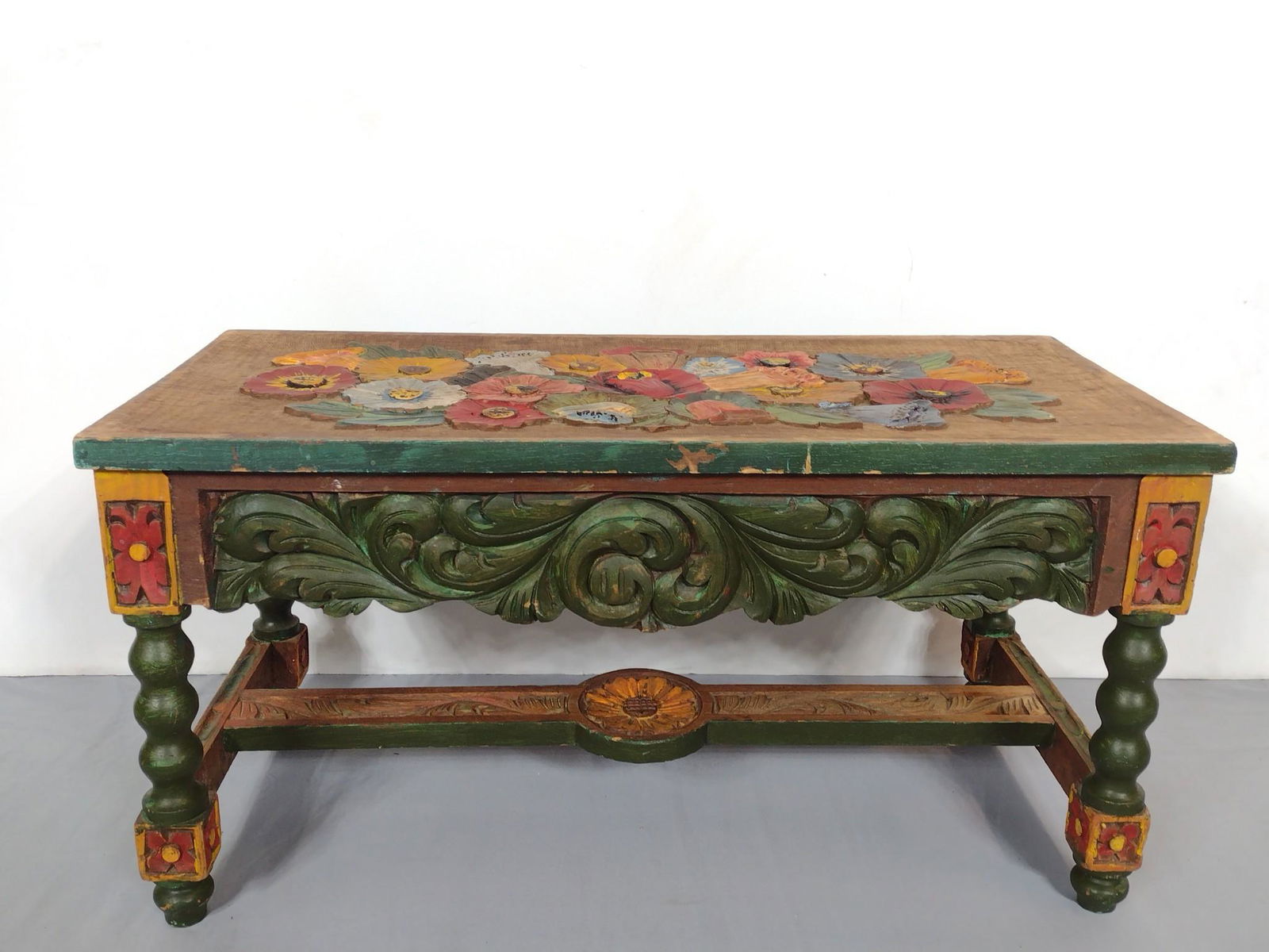 Floral Carved Bench (1 of 6)