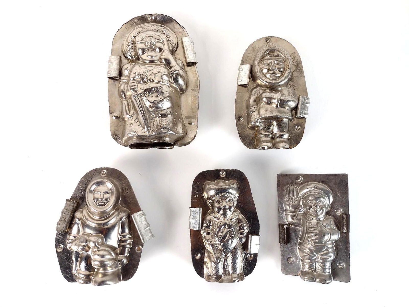 5 Vintage Chocolate Molds Includes Traffic Cop (1 of 6)