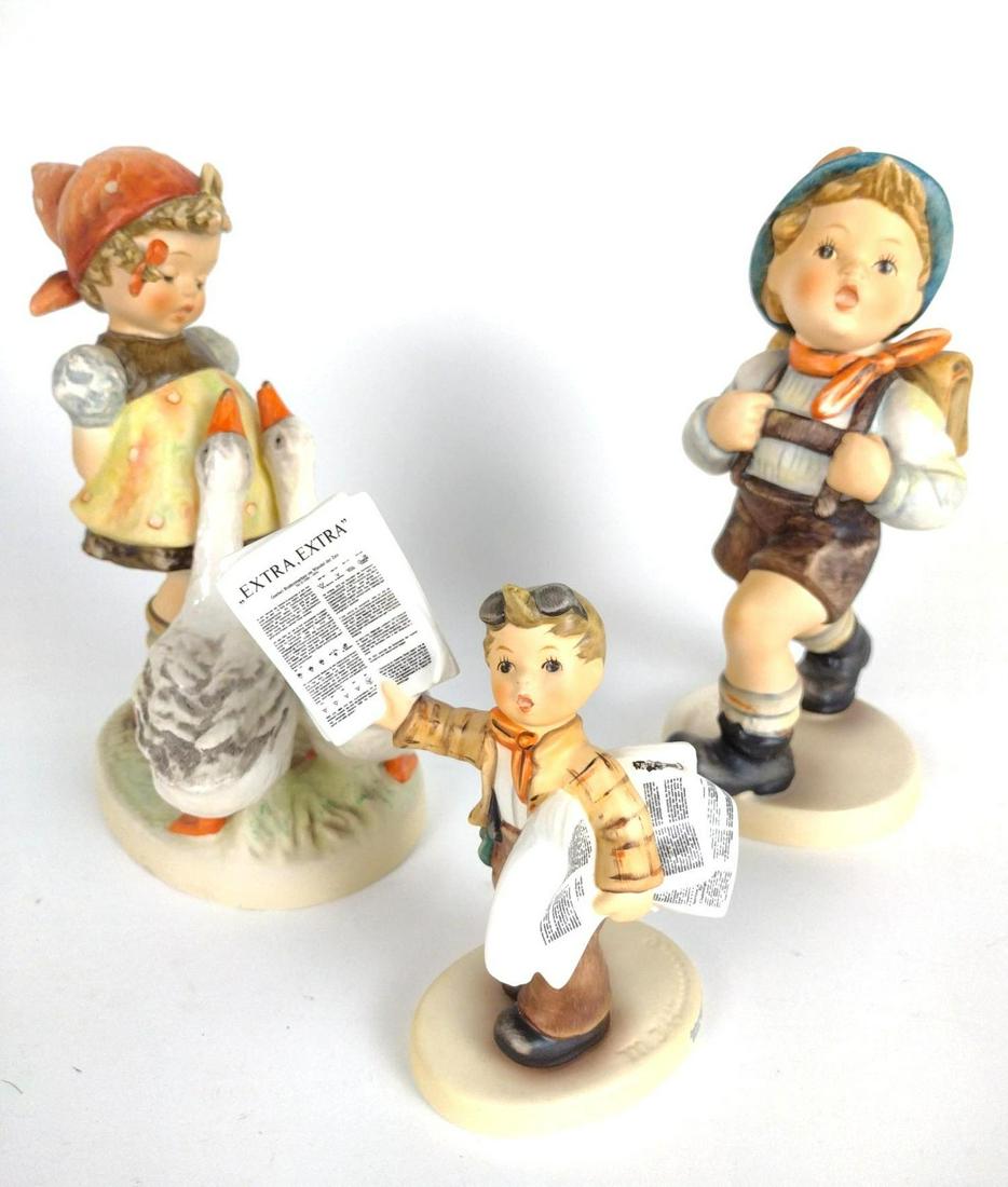 3 Hummel Figurines includes Goosegirl: 4-1/2" to 8-1/2" high. BC IMPORTANT: Before bidding, please read the terms and conditions. When you registered for the auction you agreed to these terms and will be required to comply with them.