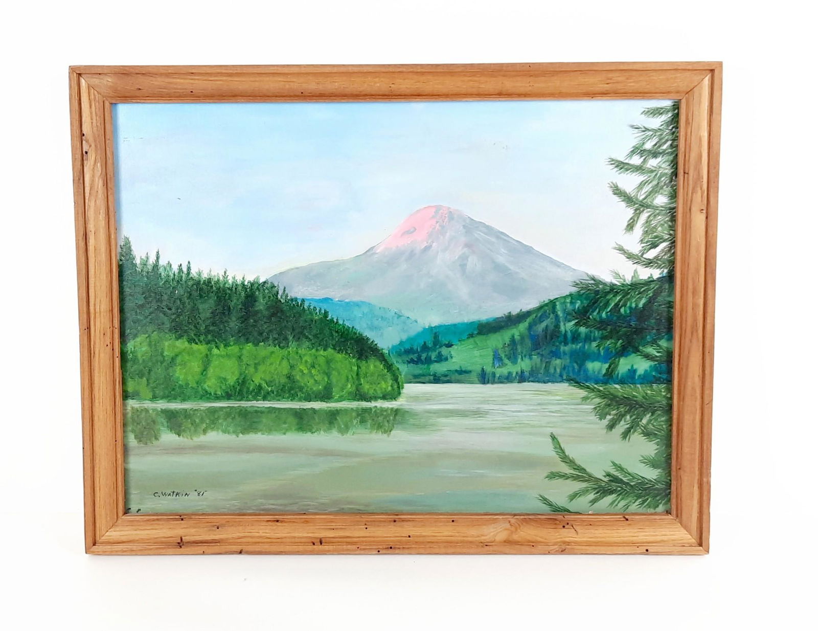 Clem Watkin "Mt. St. Helen's From Yale Lake" Painting (1 of 3)