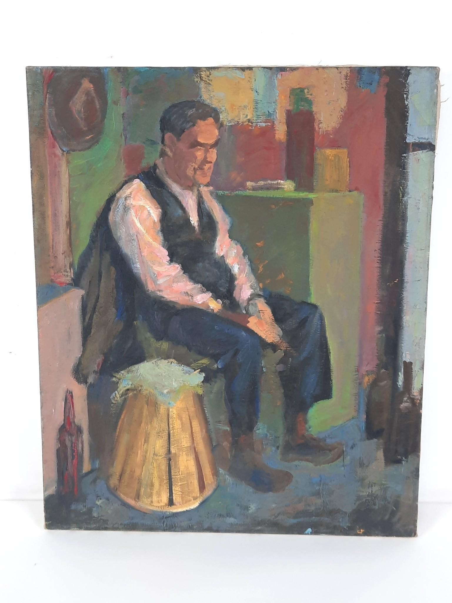 Karl Foster Portrait of a Man Painting (1 of 3)