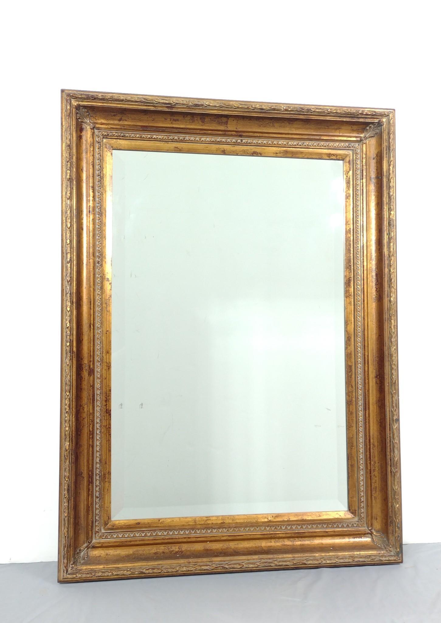 Wall Mirror: 46" high X 36" wide. MG. IMPORTANT: Before bidding, please read the terms and conditions. When you registered for the auction you agreed to these terms and will be required to comply with them.