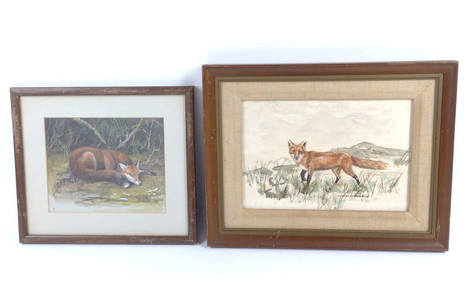2 Fox Watercolors Incl Charles Matthew Rose (1 of 4)