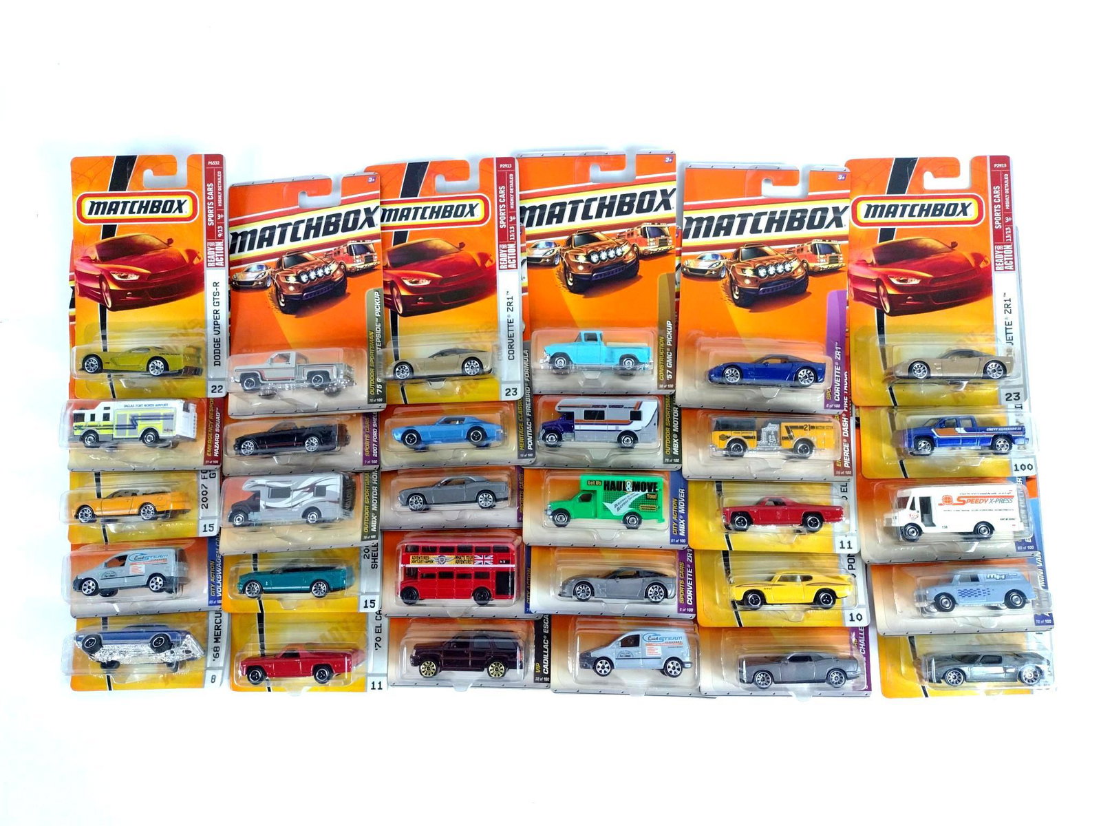 30 Matchbox Cars incl "Sports Cars": All factory sealed. BC IMPORTANT: Before bidding, please read the terms and conditions. When you registered for the auction you agreed to these terms and will be required to comply with them.