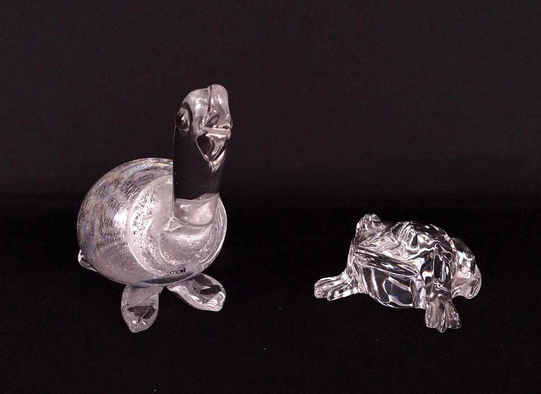Waterford Frog + Murano Turtle Figurines (1 of 5)
