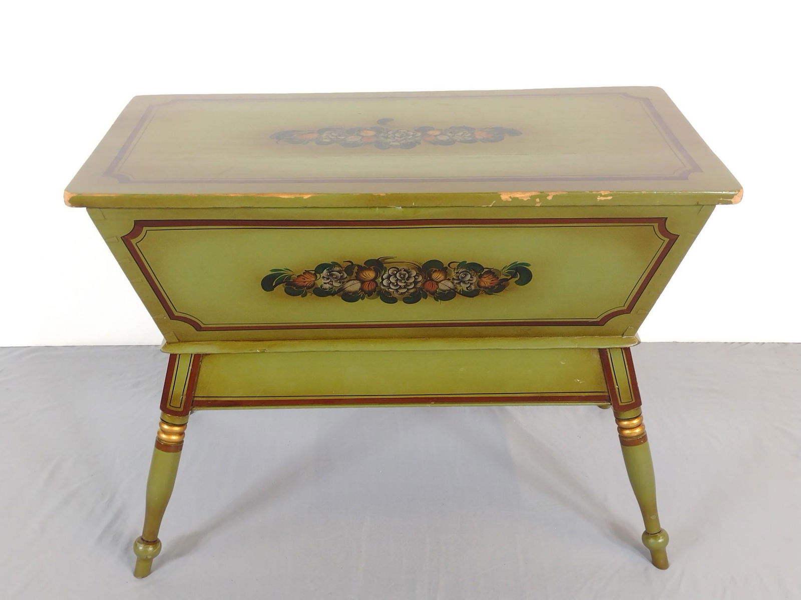 Stencil Painted Dough Box (1 of 6)