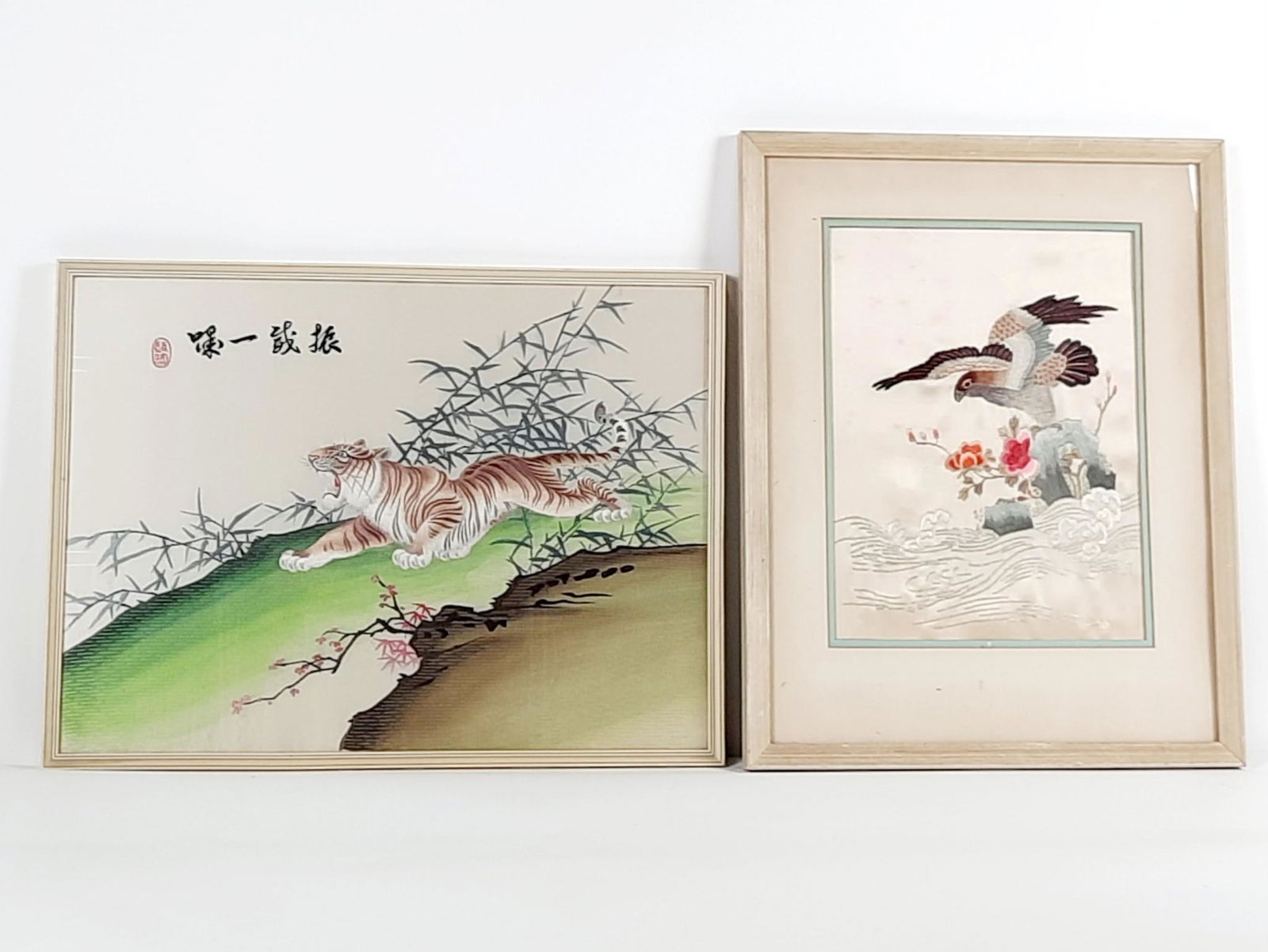 2 Asian Embroideries incl Tiger (1 of 3)