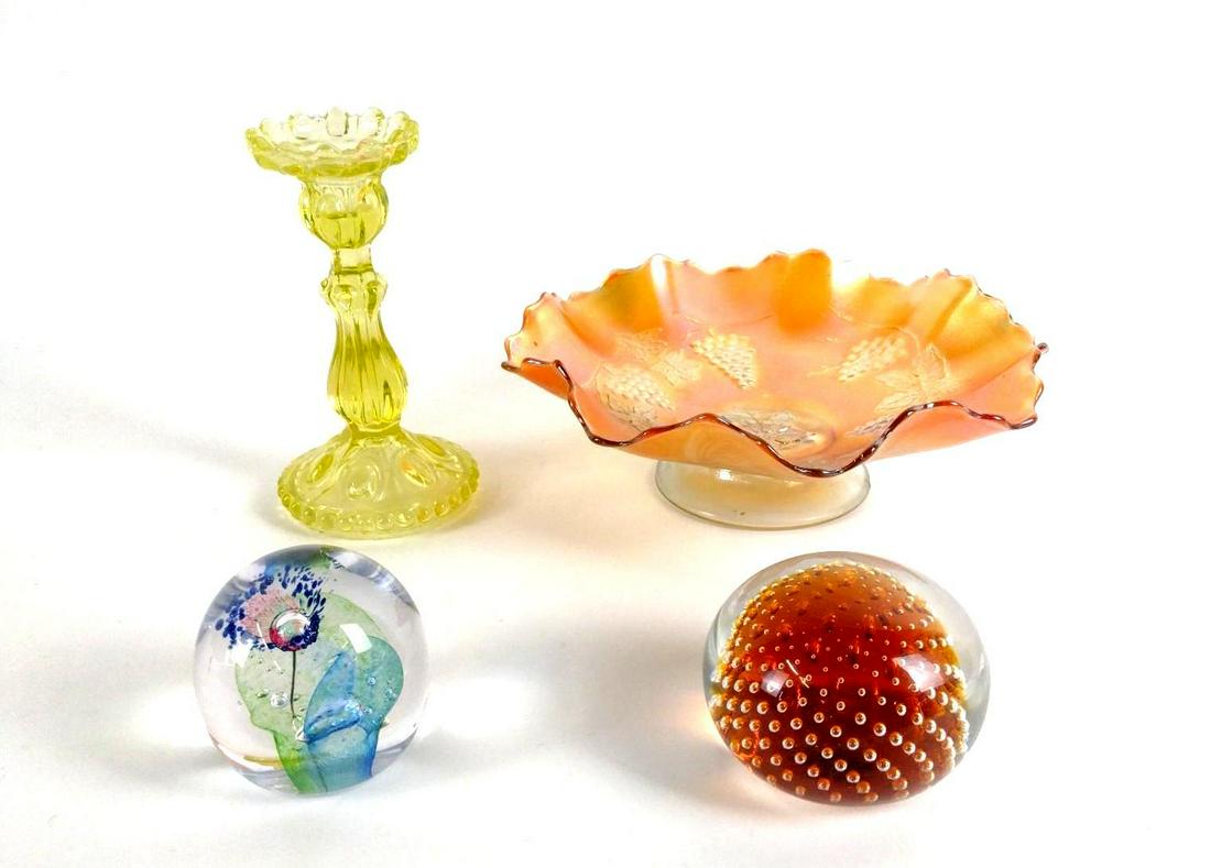 4 Pcs Glassware incl Dudley College Paperweight (1 of 3)