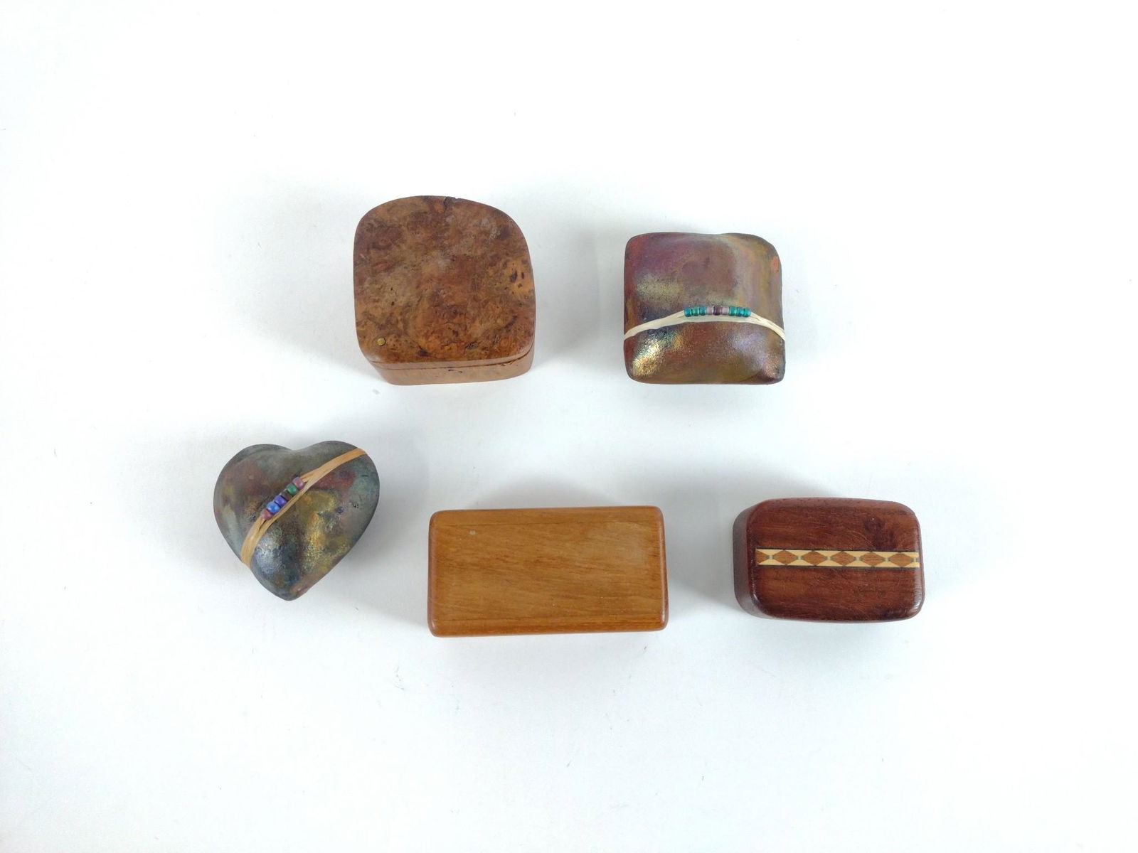 3 Vintage Boxes + 2 Ceramic Rattles (1 of 2)