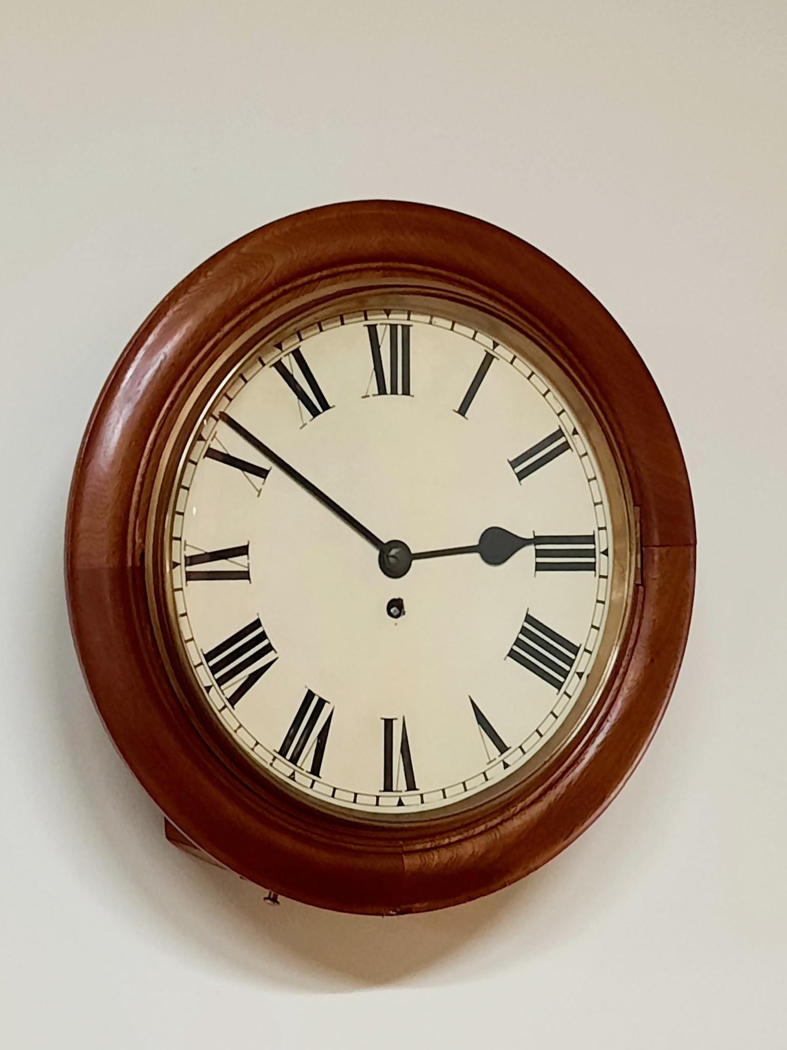 Antique Fusee Railway Station Wall Clock (1 of 5)
